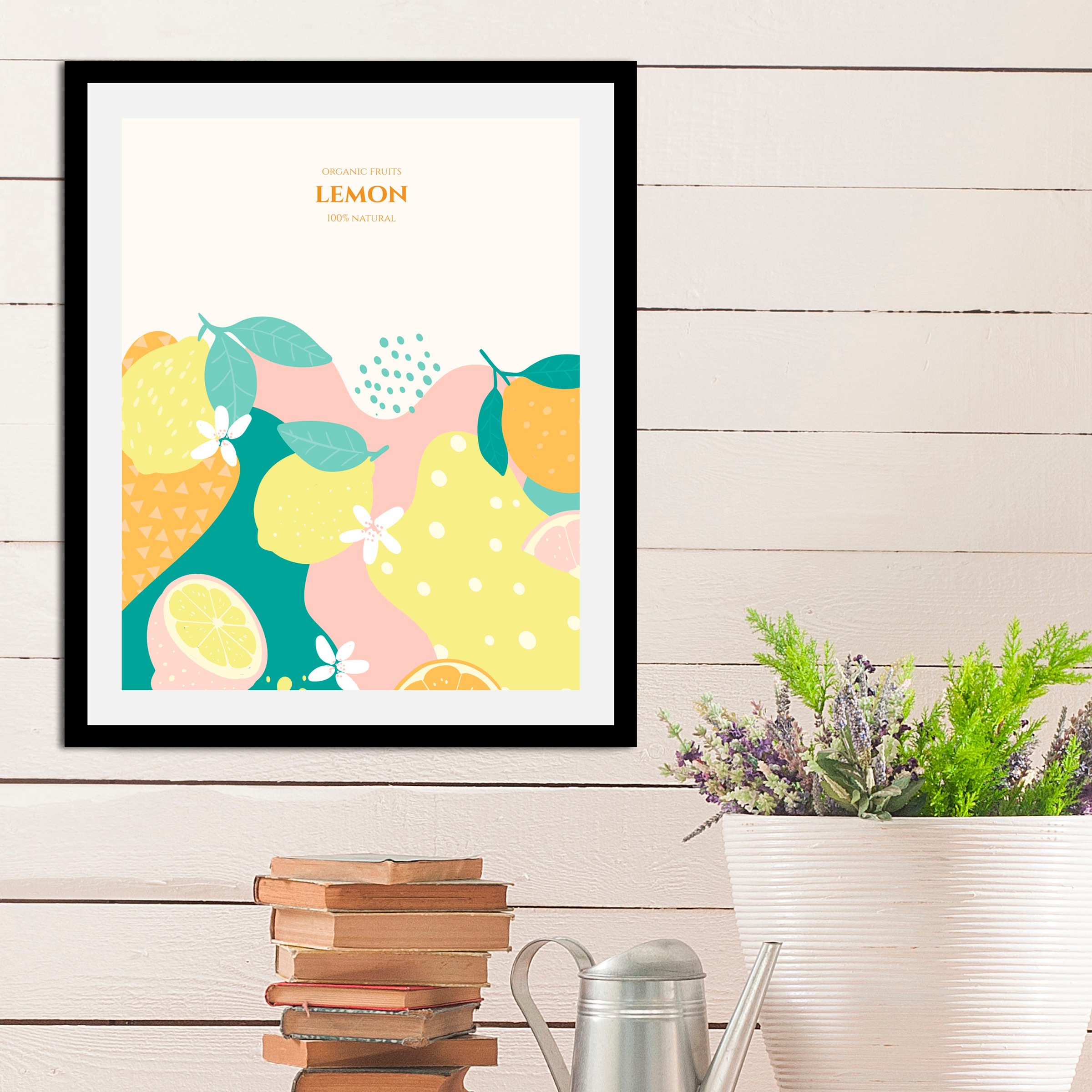 queence Bild »Lemon«, Obst-Obst Bilder-Schriftzug-Figuren-Abstrakt, (1 St.) günstig online kaufen
