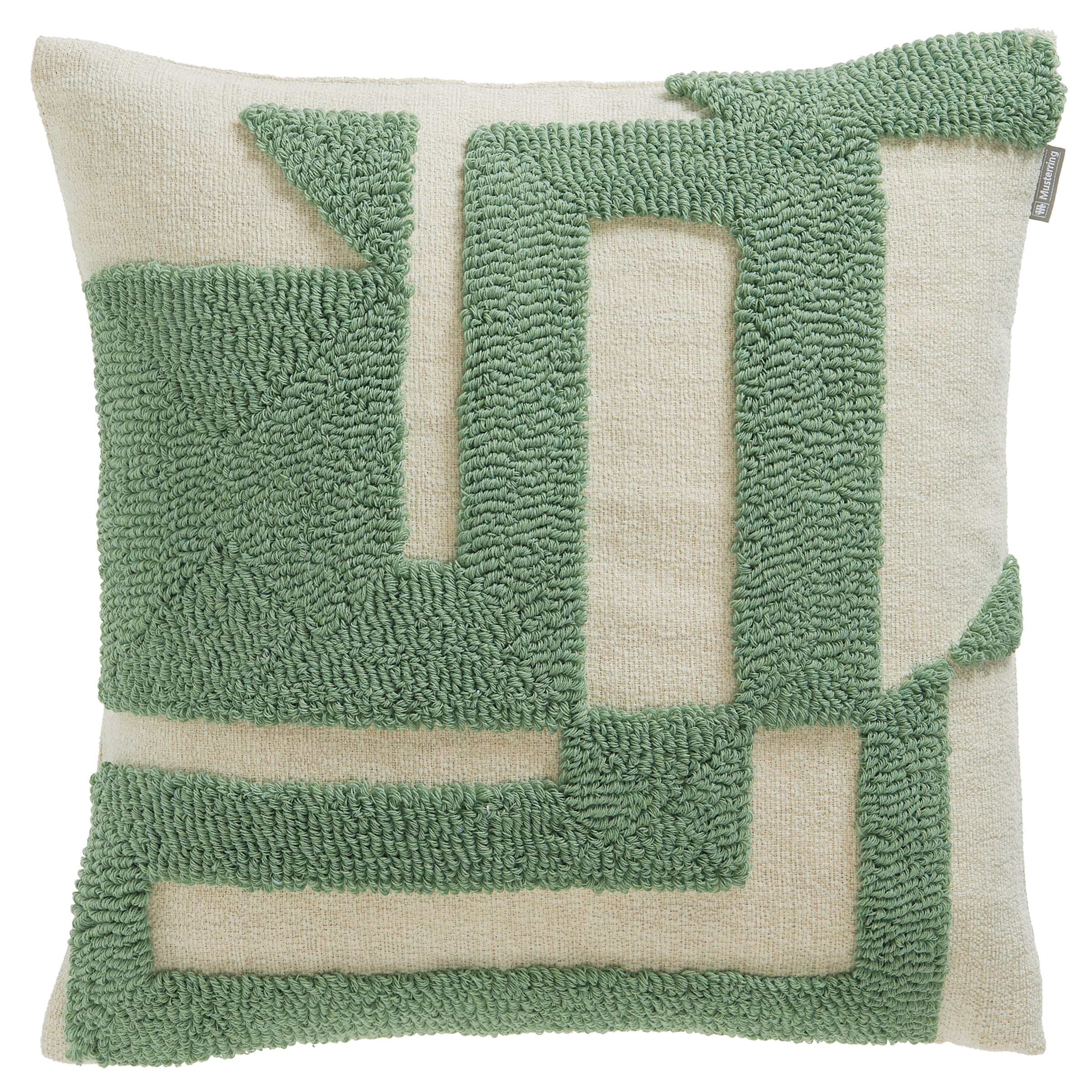 Dekokissen MUSTERRING "Slow", grün (grün, gemustert), B:45cm L:45cm