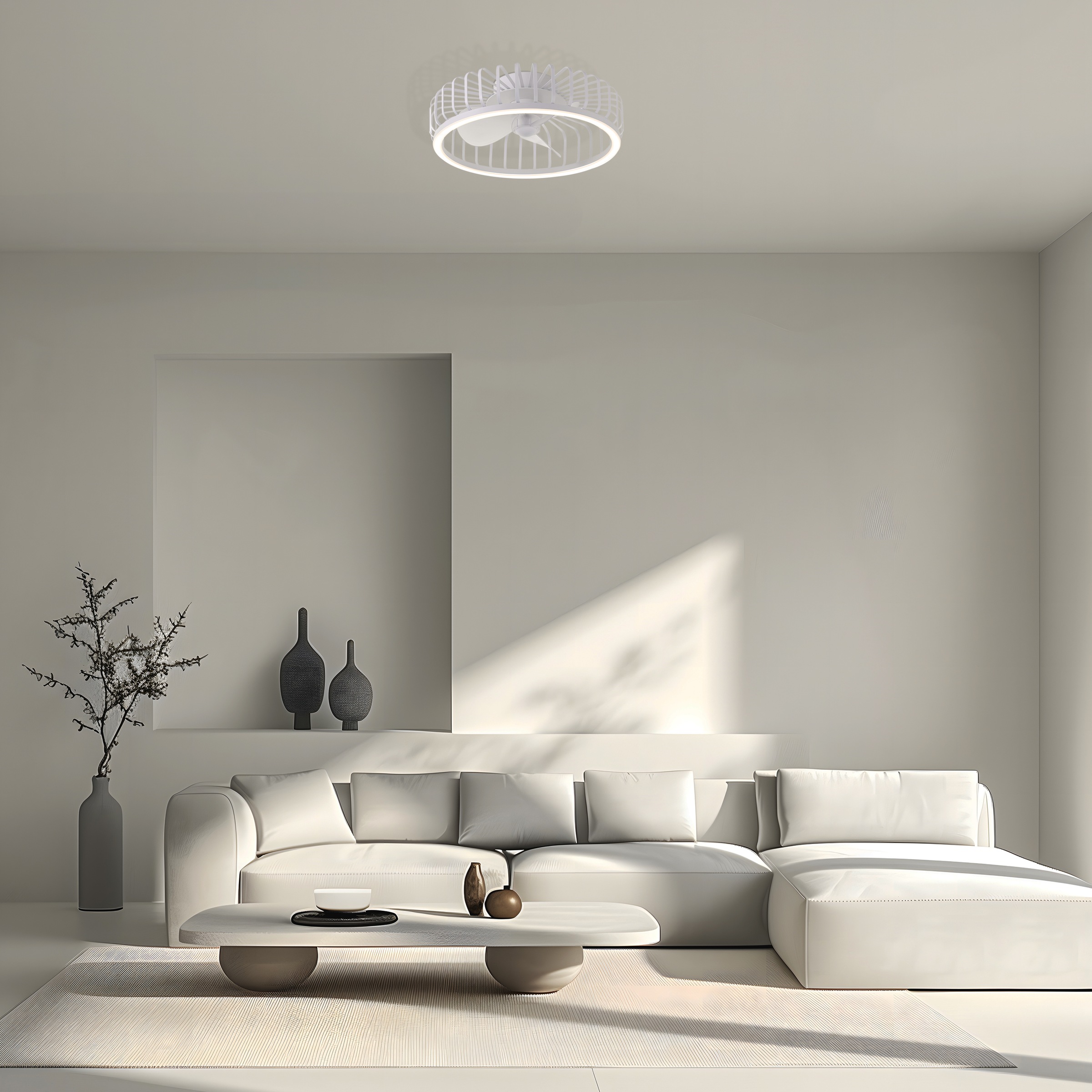 Brilliant LED Deckenleuchte »Capo« LED-Modul 1 Stk. warmweiß - kaltweiß LED-Ventilator, Ø 48 cm, 4200 lm, dimmbar, CCT