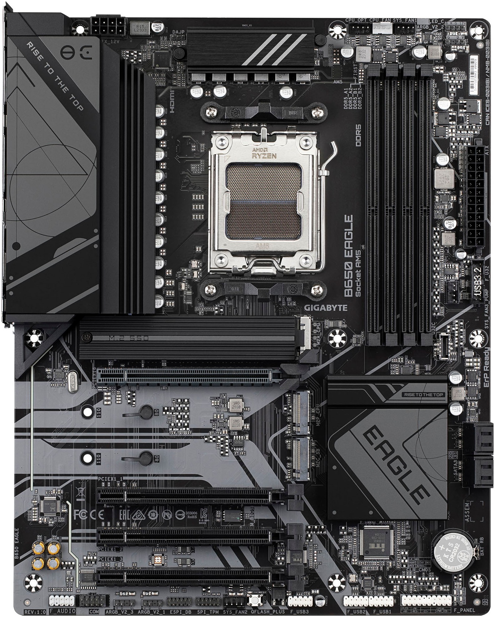 Gigabyte Mainboard »B650 EAGLE Mainboard - AMD Ryzen 9000er-Serie, 12+2+2 Phasen VRM, bis«