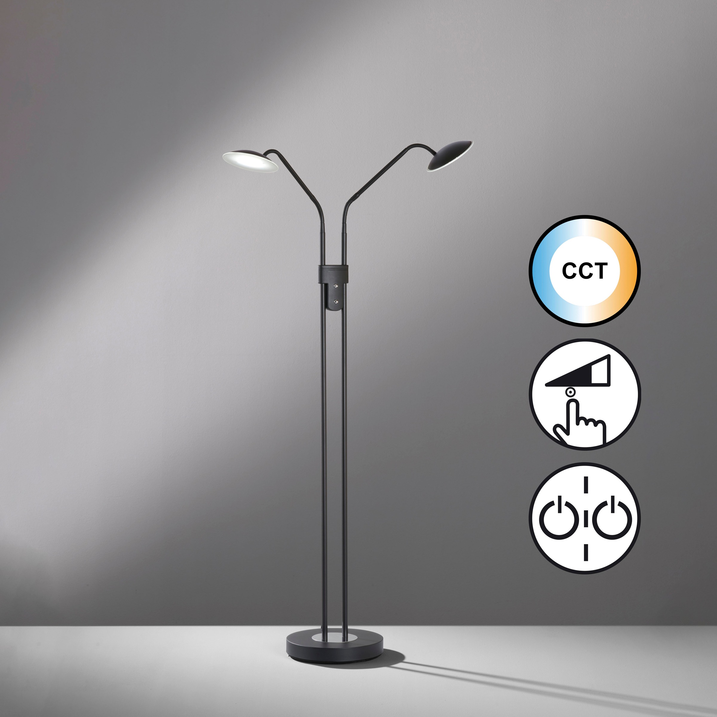 FISCHER & HONSEL Stehlampe »Tallri«, 2 flammig, Leuchtmittel LED-Modul   LE günstig online kaufen