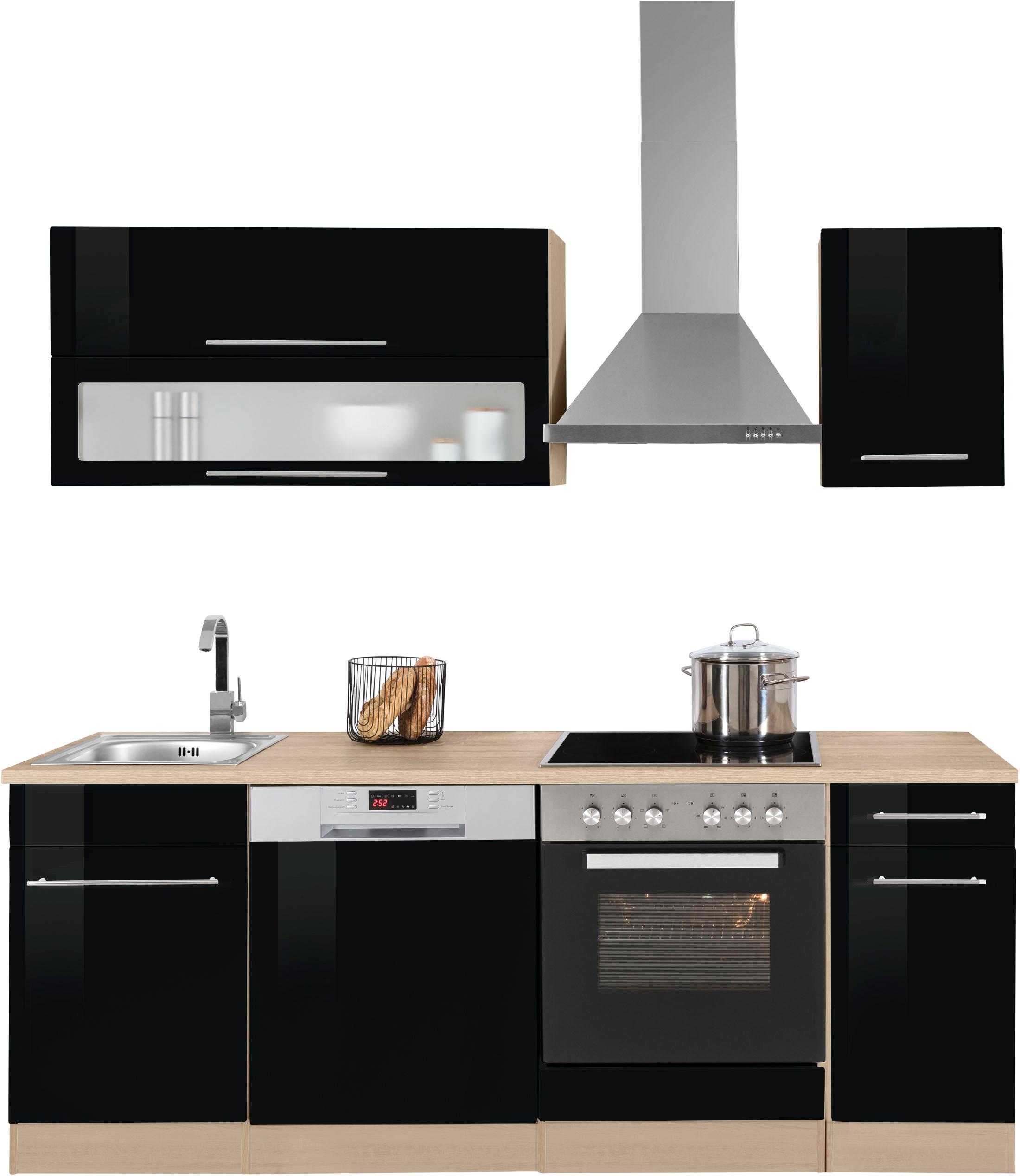 KOCHSTATION Küchenzeile »KS-Eton« mit E-Geräten, Breite 210 cm günstig online kaufen