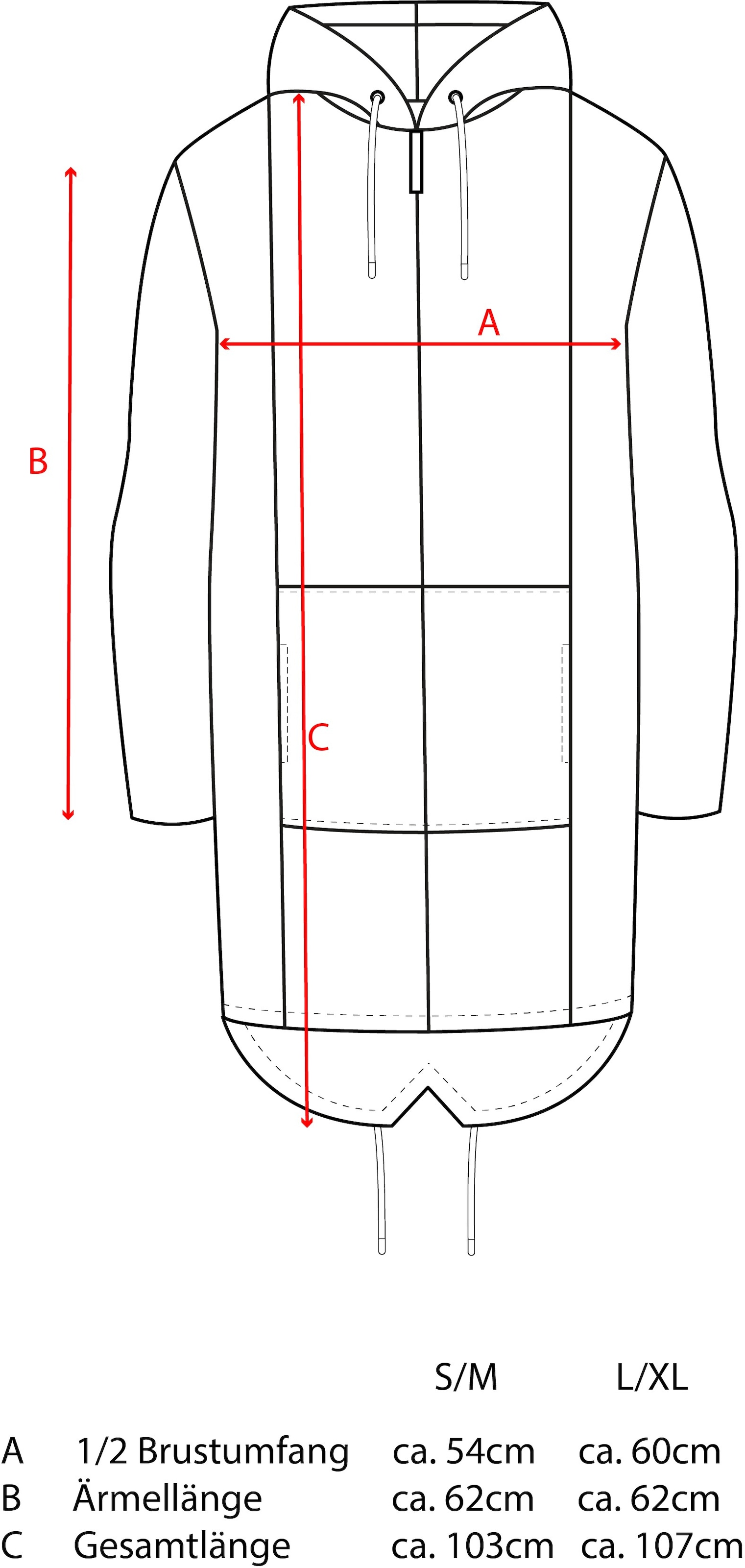 Zwillingsherz Jerseymantel »"Meer"« mit großer Stickerei am Rücken und Anker