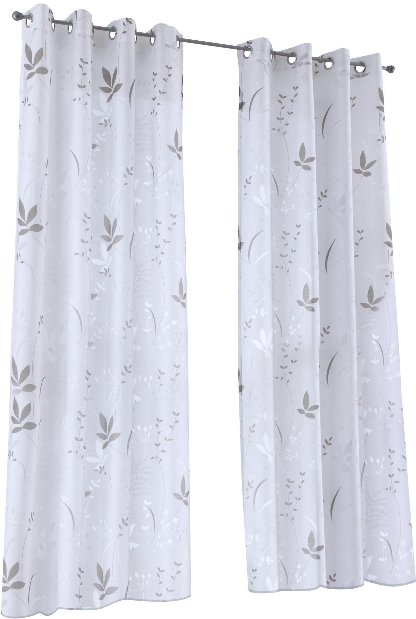Vorhang halbtransparent, (1 Ausbrenner, jetzt %Sale Baumwolle-Polyester, »Dandelion«, St.), bedruckt im Gardine Kutti