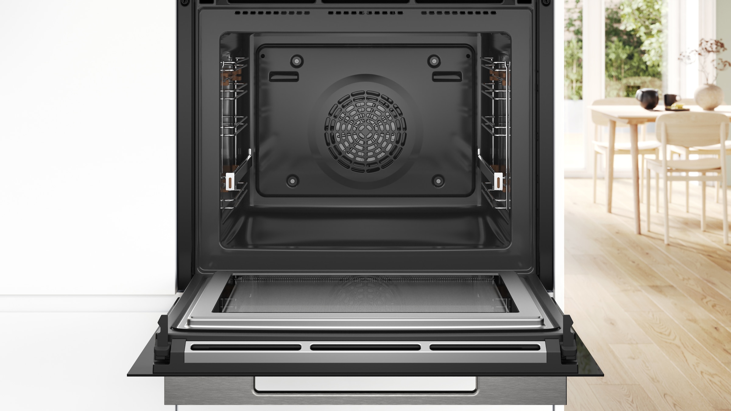 BOSCH Backofen mit Mikrowelle Serie 8 »HMG776NB1«, mit 1-fach-Teleskopauszug, AirFry-Funktion
