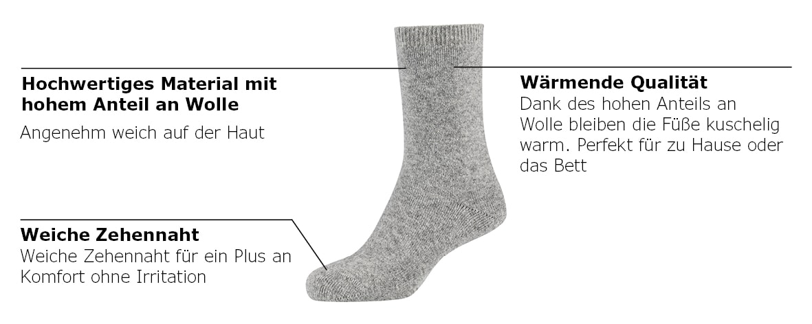 Camano Socken »warm & cozy« 2 Paar tlg. CREW SOCKS