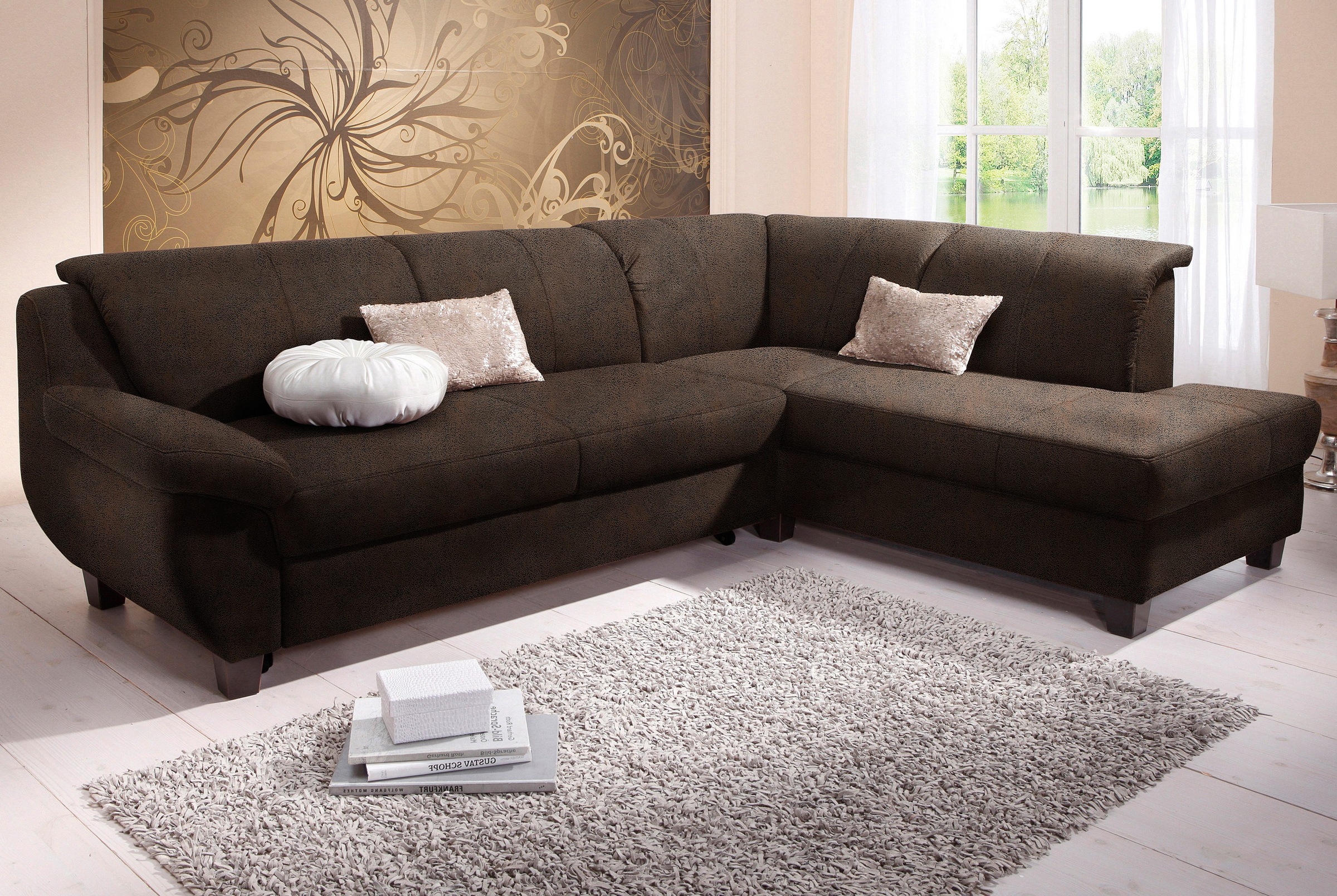 Home affaire Ecksofa »Yesterday zeitlos und elegant, bequeme Armlehnen, L-F günstig online kaufen