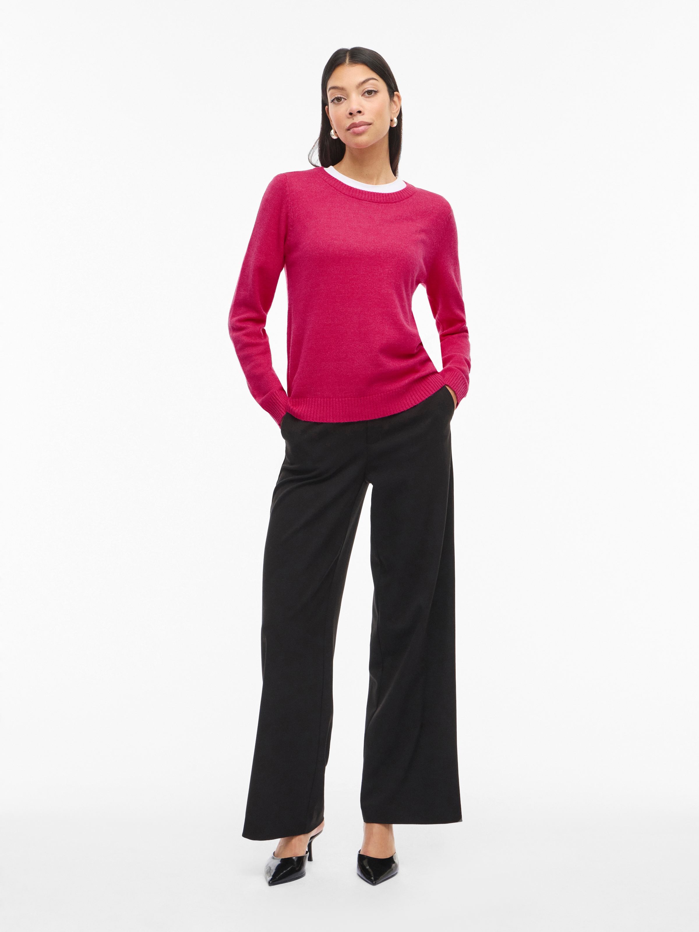 Vila Rundhalspullover »VIRIL O-NECK L/S  KNIT TOP - NOOS«