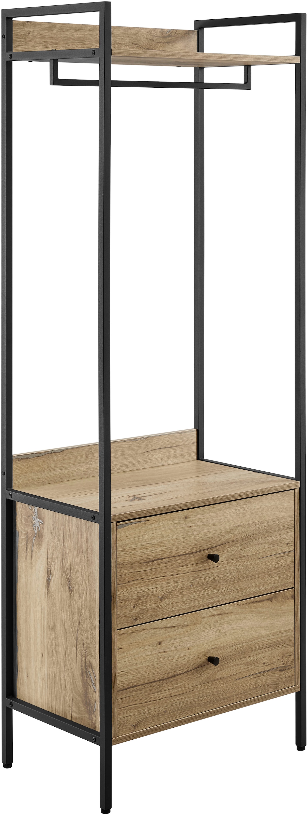 OTTO home Garderobenschrank »Tayler«, Melamin-Tischplatte, pulverbeschichtetem Metallgestell, Höhe 180 cm