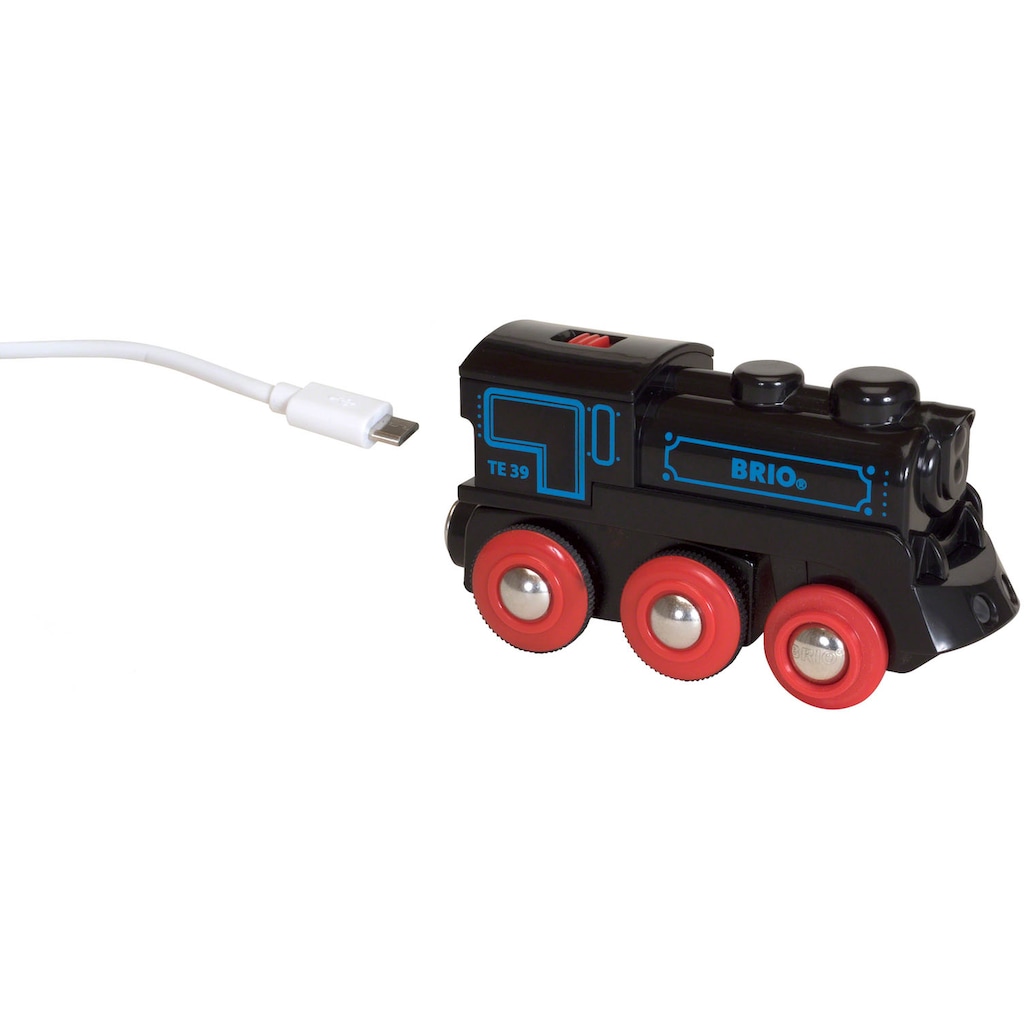 BRIO® Spielzeug-Eisenbahn »BRIO® WORLD, Schwarze Akkulok mit Mini USB«, FSC® - schützt Wald - weltweit