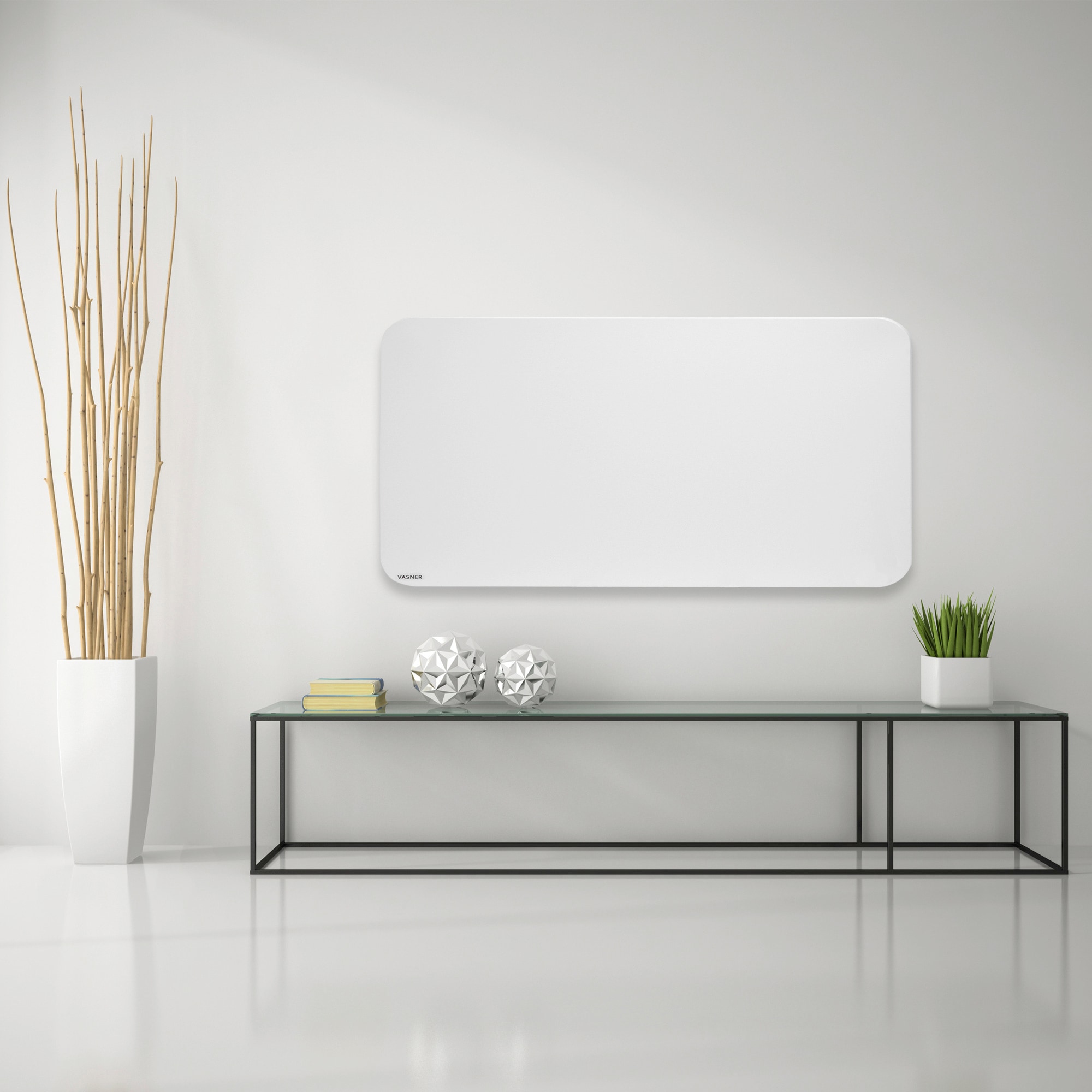 Vasner Infrarotheizung »Metall rund, 1100 W, Citara M Plus«, Infrarot Heizkörper rund, IP44 Bad geeignet