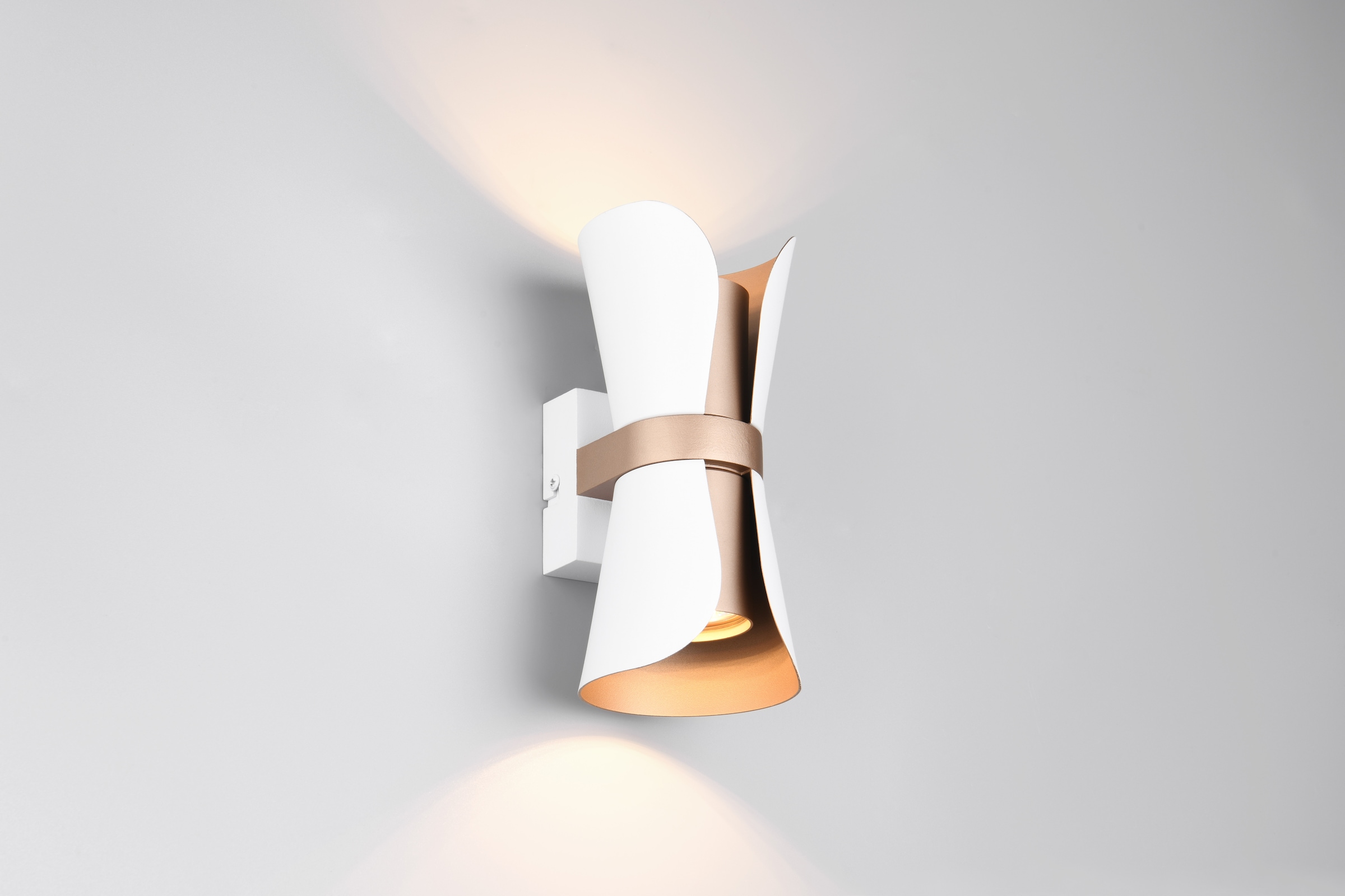 TRIO Leuchten Wandleuchte »COAT, up-and-down Wandlampe exkl 2x GU10 max 10W, zweifarbig« GU10 1 Stk. warmweiß - kaltweiß moderne Design Wandleuchte für wechselbare Leuchtmittel, 21cm hoch