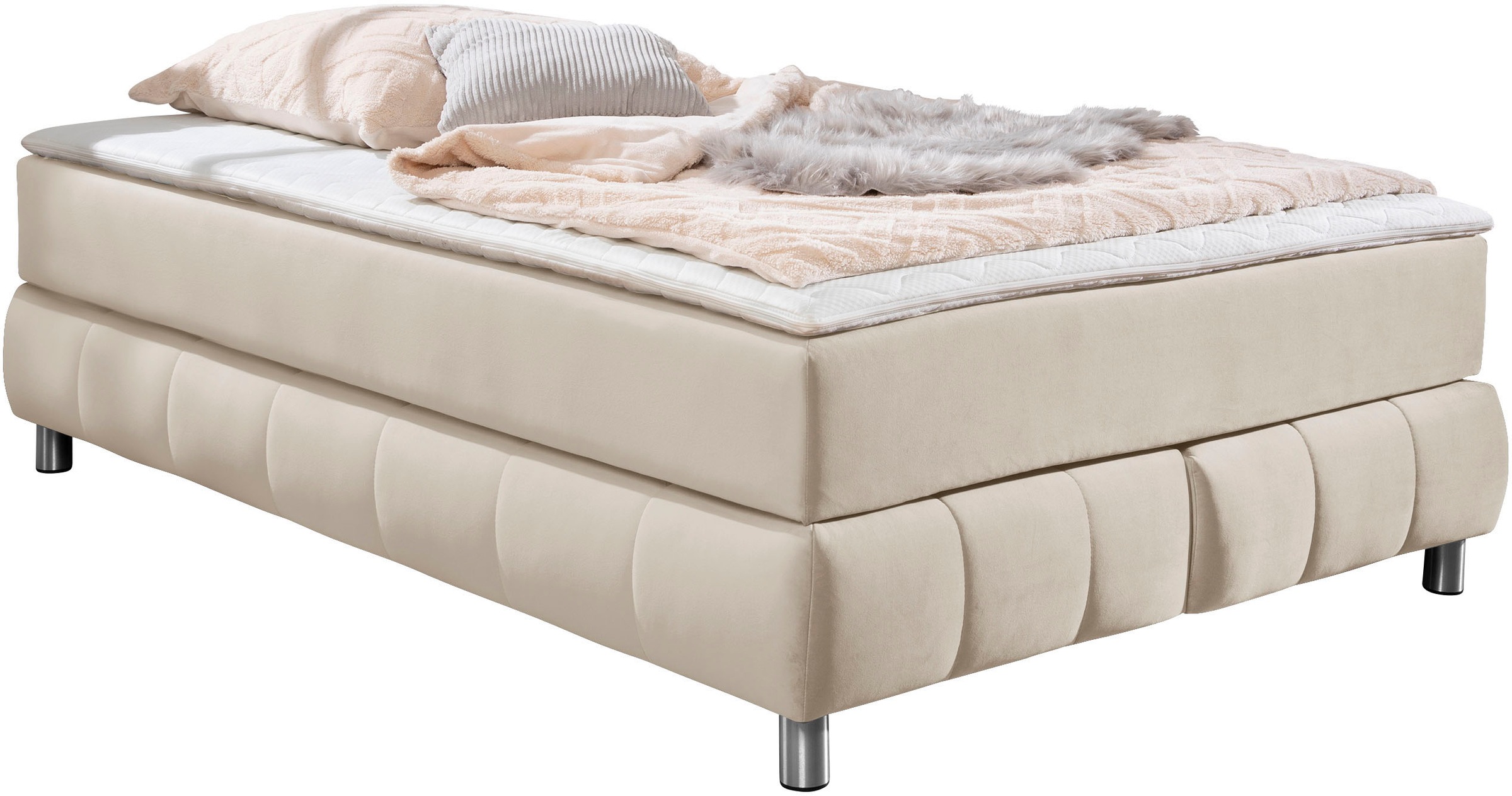 andas Boxspringbett »Salo«, Ohne Kopfteil, inkl. Topper, auch in Überlänge günstig online kaufen