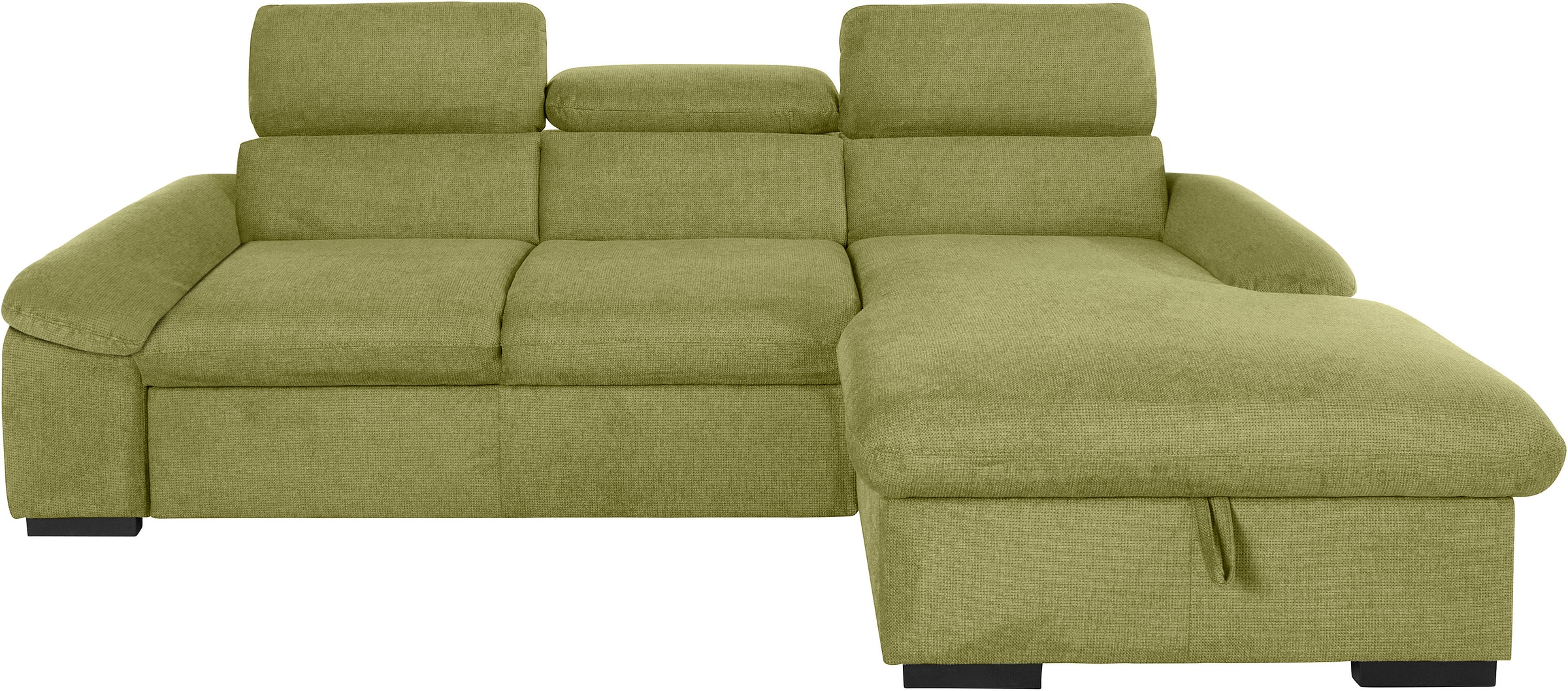 COTTA Ecksofa »Lola L-Form mit Kopfteilfunktion & Hocker«, (Set, mit Hocker), wahlweise mit Bettfunktion, Bettkasten & Armteilverstellung