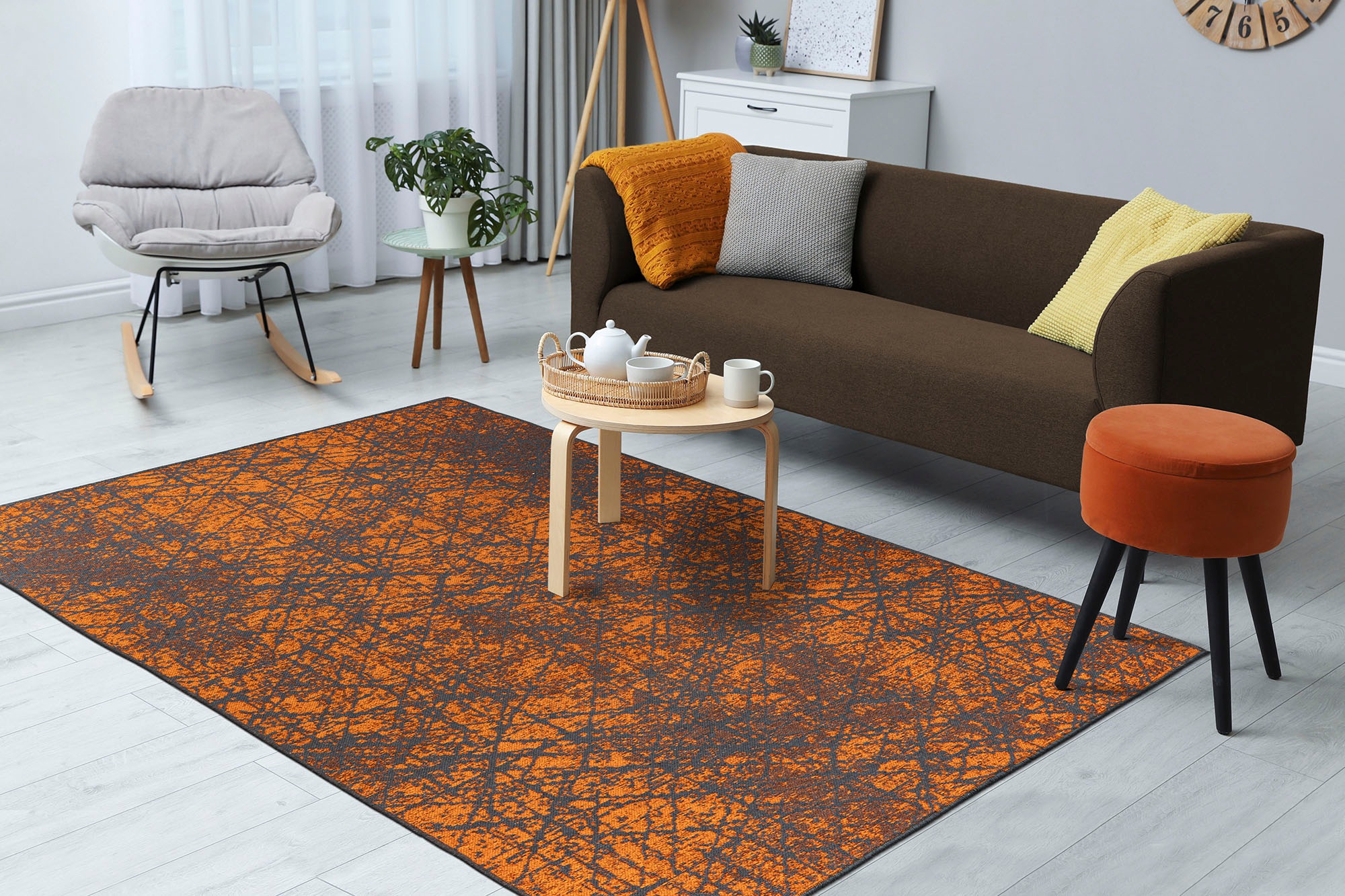 Kayoom Teppich »Kalevi 200«, rechteckig, 8 mm Höhe, Flachgewebe