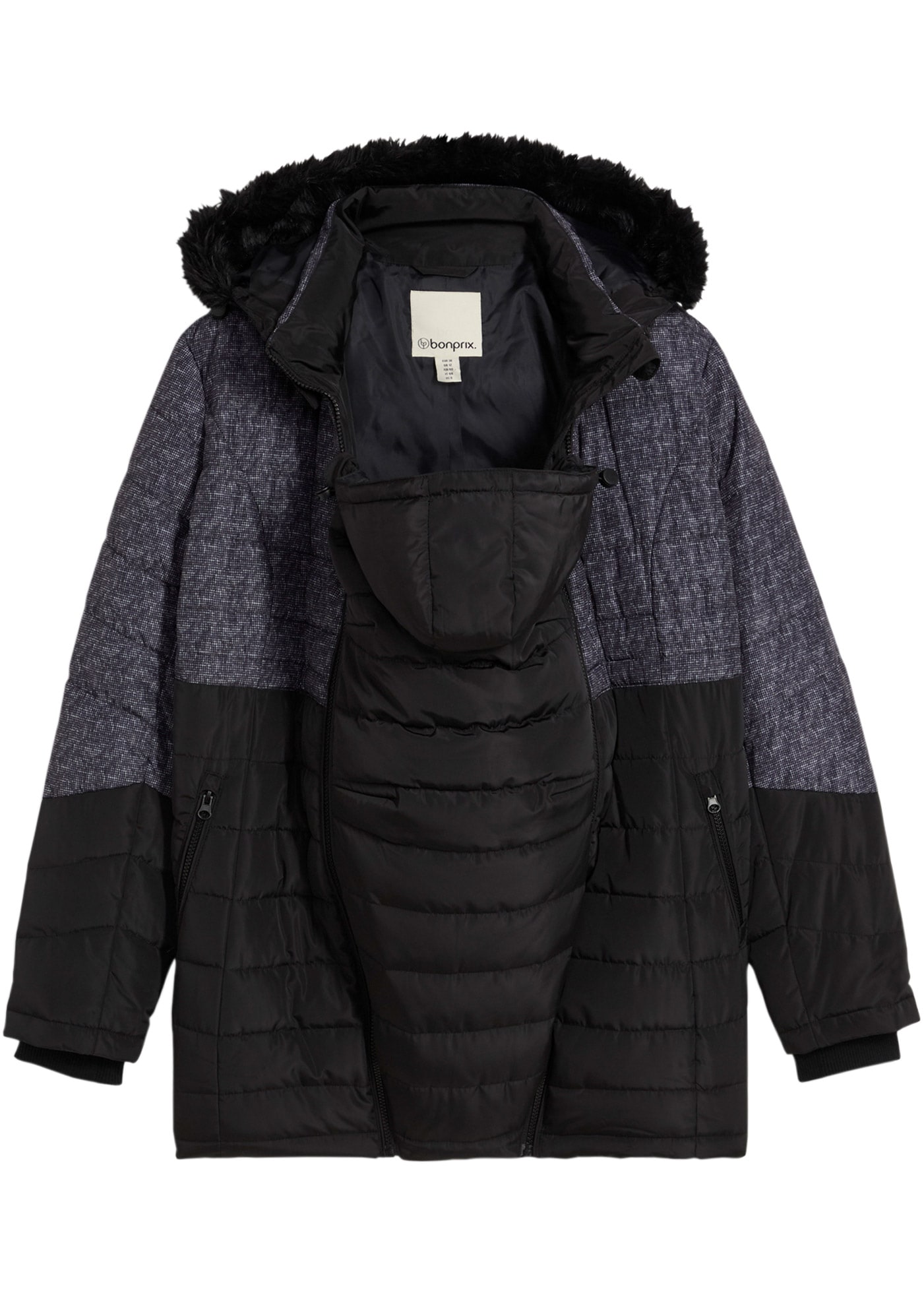 bonprix Umstandsmantel Wattierte 3-in-1 Umstandsjacke