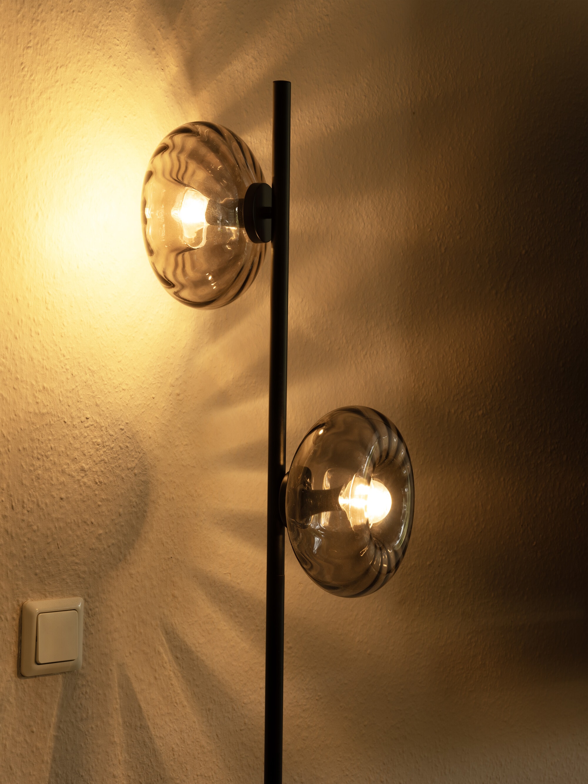 Osram Stehlampe »Decor Smoke Glass« E14 1 Stk. schwarz, E14, Stahl und Glas