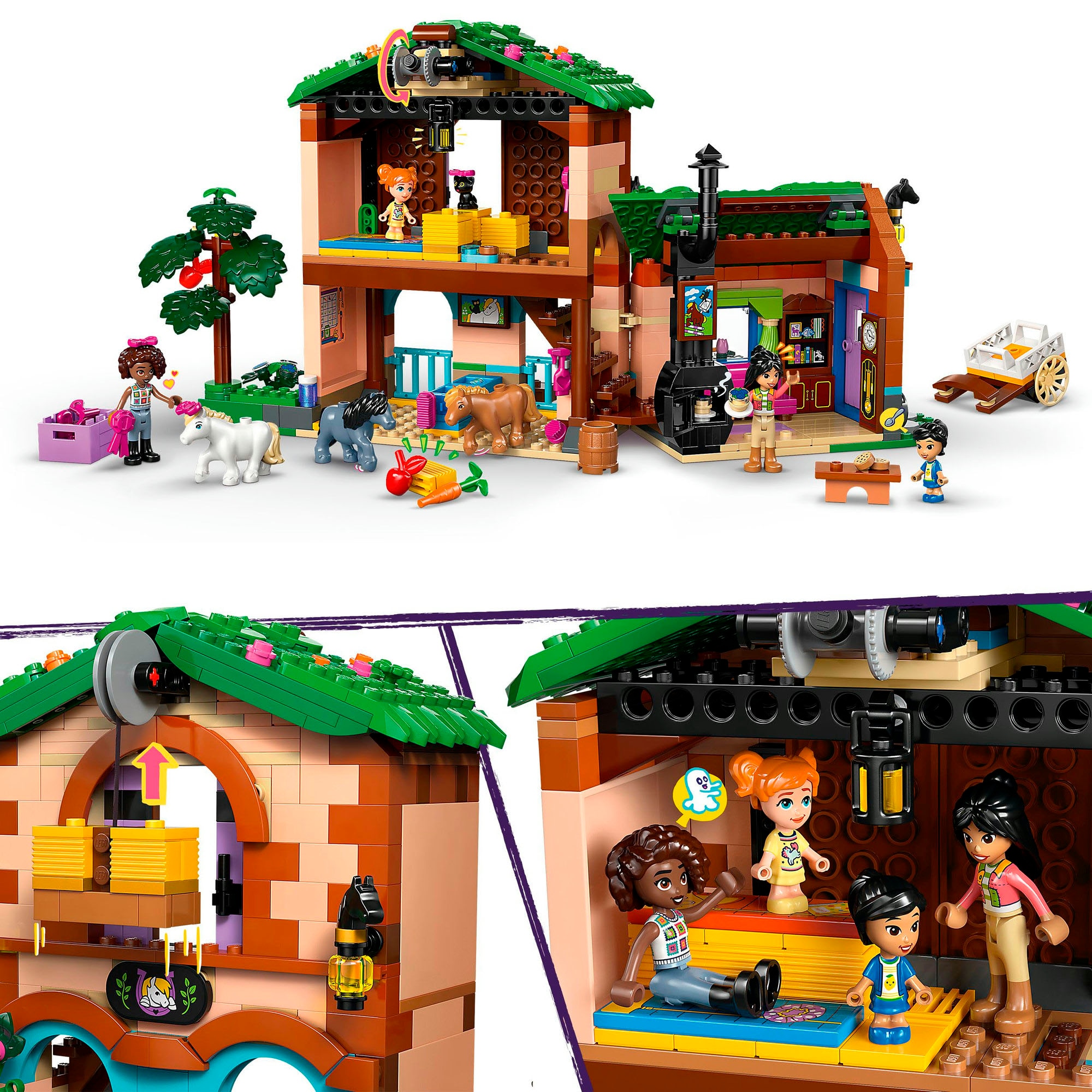 LEGO® Konstruktionsspielsteine »Ponyhof & Stall (42654), LEGO Friends«, (727 St.), Made in Europe