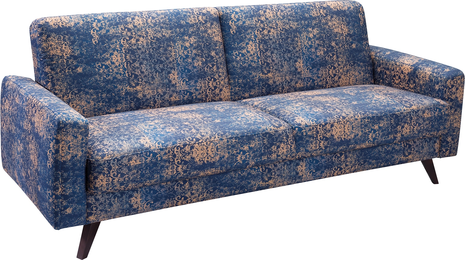exxpo - sofa fashion 3-Sitzer »Side, trendiger Bezugsstoff, toller Sitz- und Liegekomfort, Schlafsofa«, mit Schlaffunktion, Bettkasten und hohe Holzfüße, Solitärmöbel