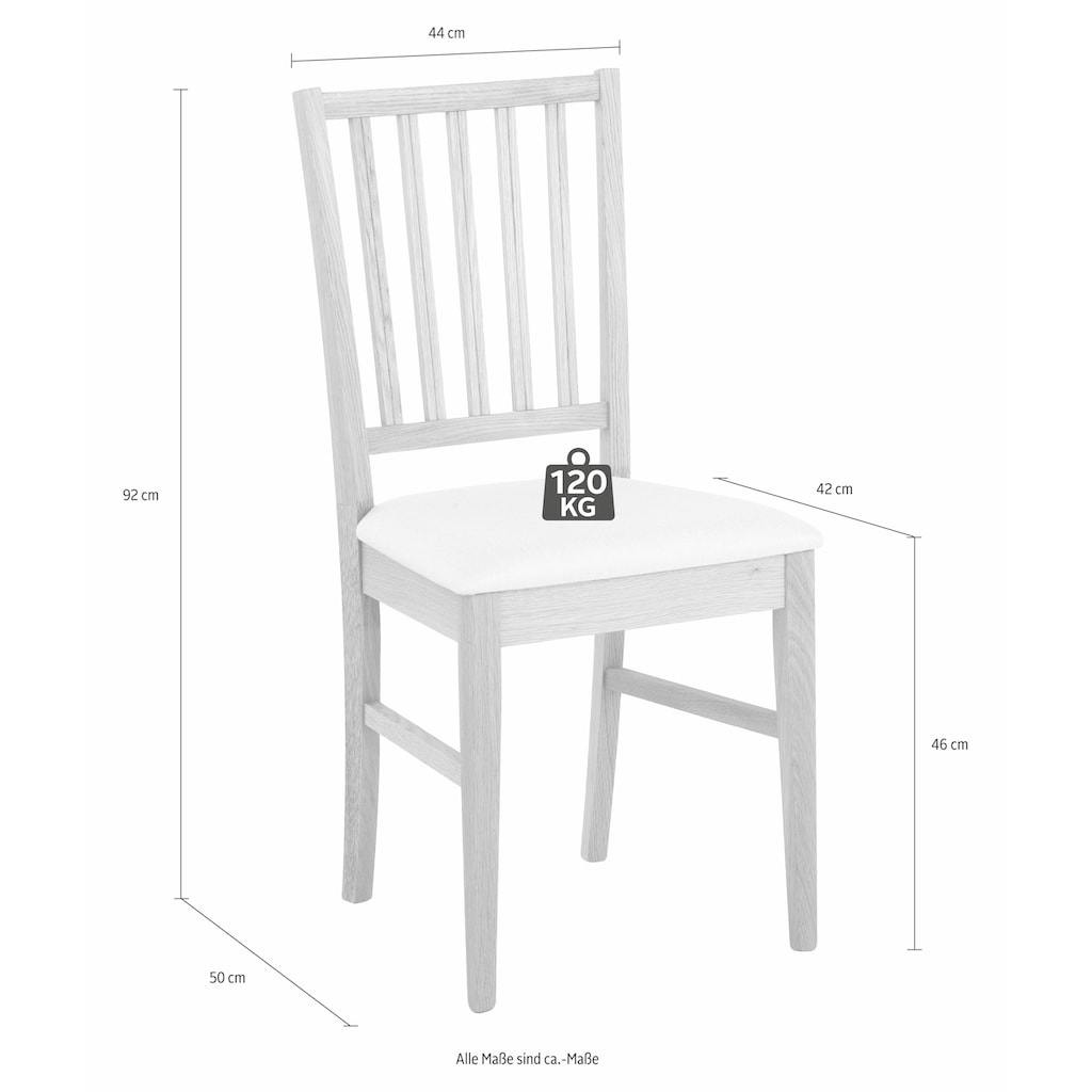 Home affaire Esszimmerstuhl »Ruanda Holzstuhl«, (Set), 6 St.