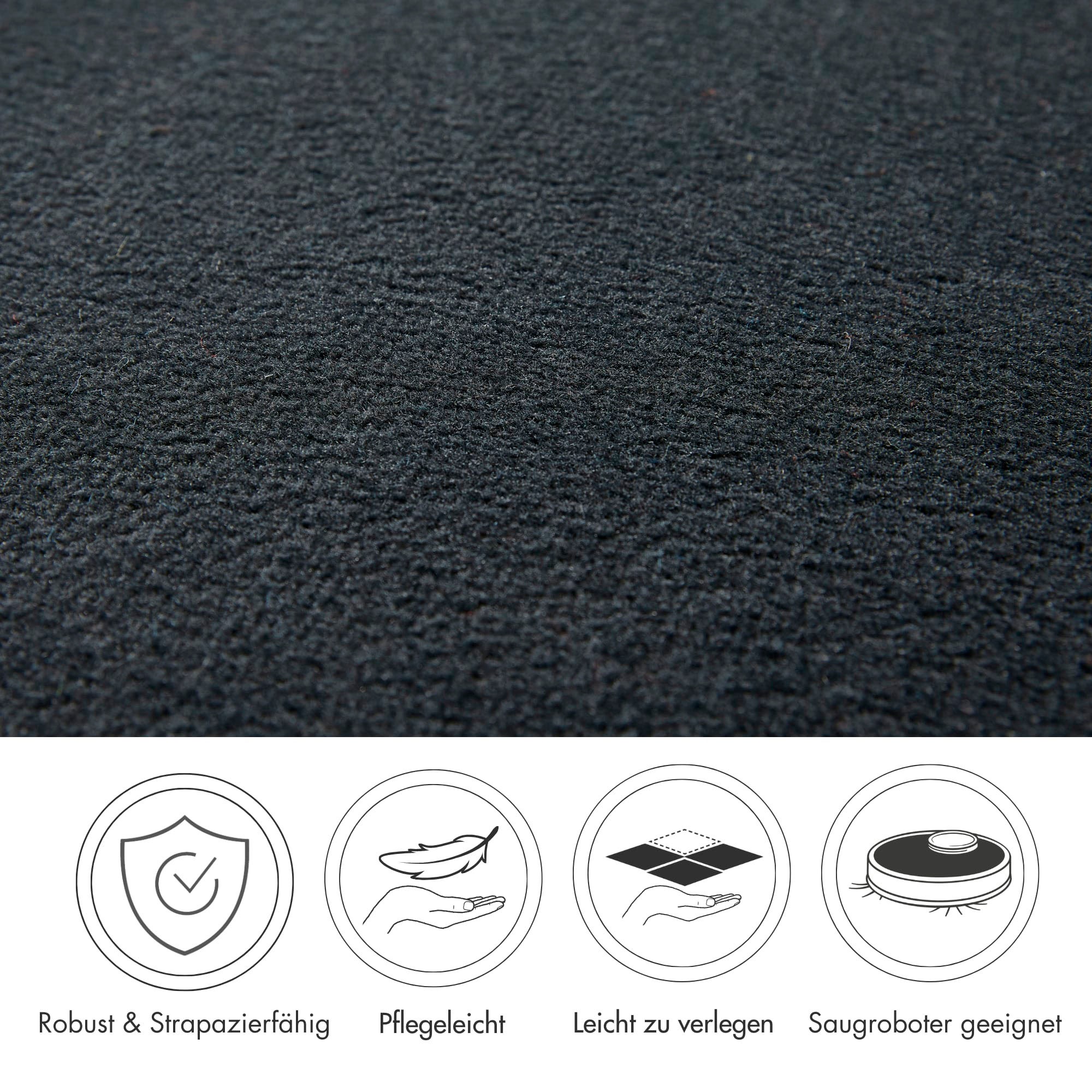 Andiamo Teppichboden »Kira, Velours, Made in Belgium«, rechteckig, 8 mm Höhe, Uni Farben, Breite 400 cm, strapazierfähig, pflegeleicht, Wohnzimmer