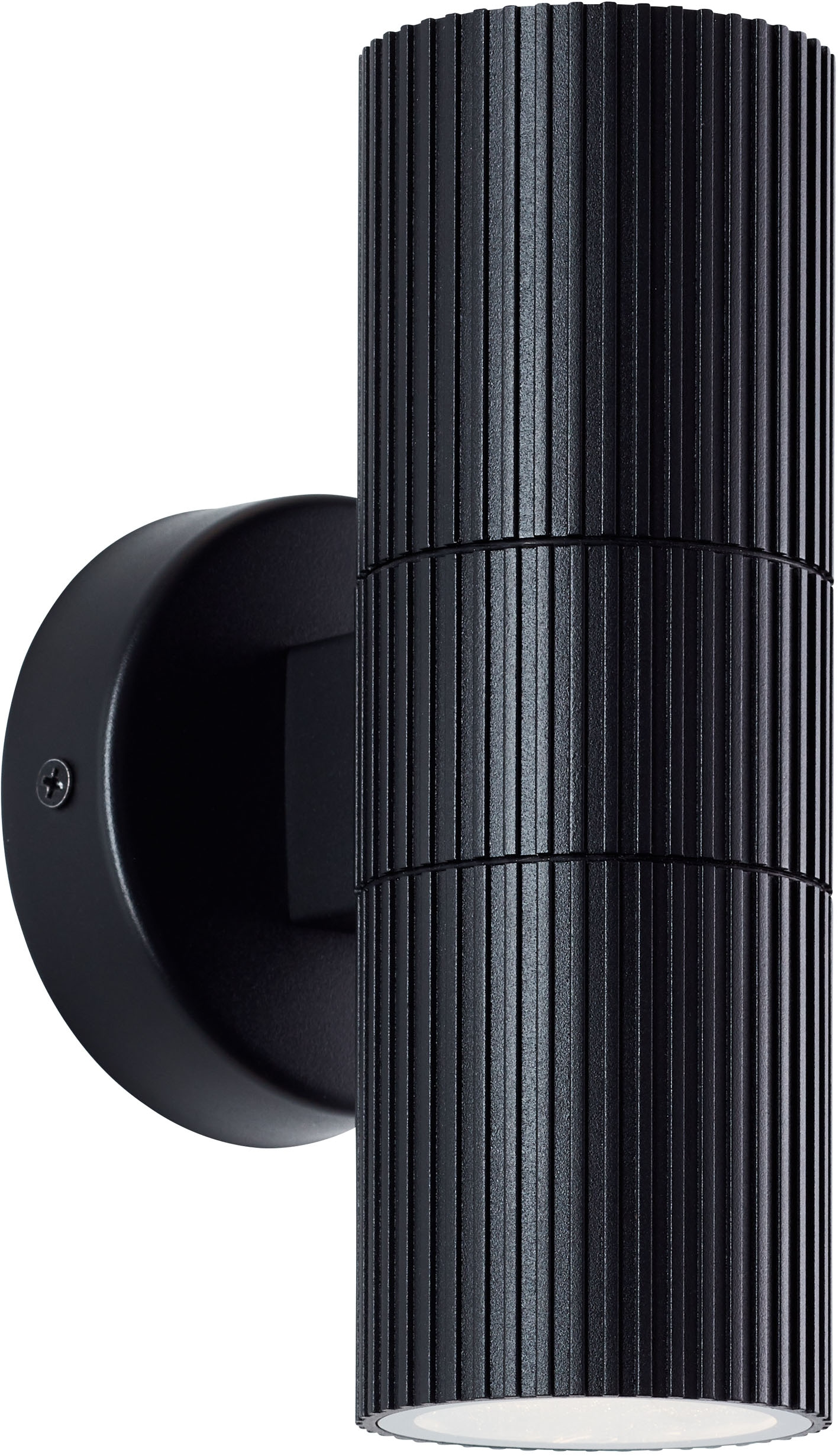 my home Außen-Wandleuchte »KEOLA« GU10 1 Stk. Up- & Down Light, GU10 , IP44, 9 x 18 x 11 cm, Aluminium/Glas, schwarz