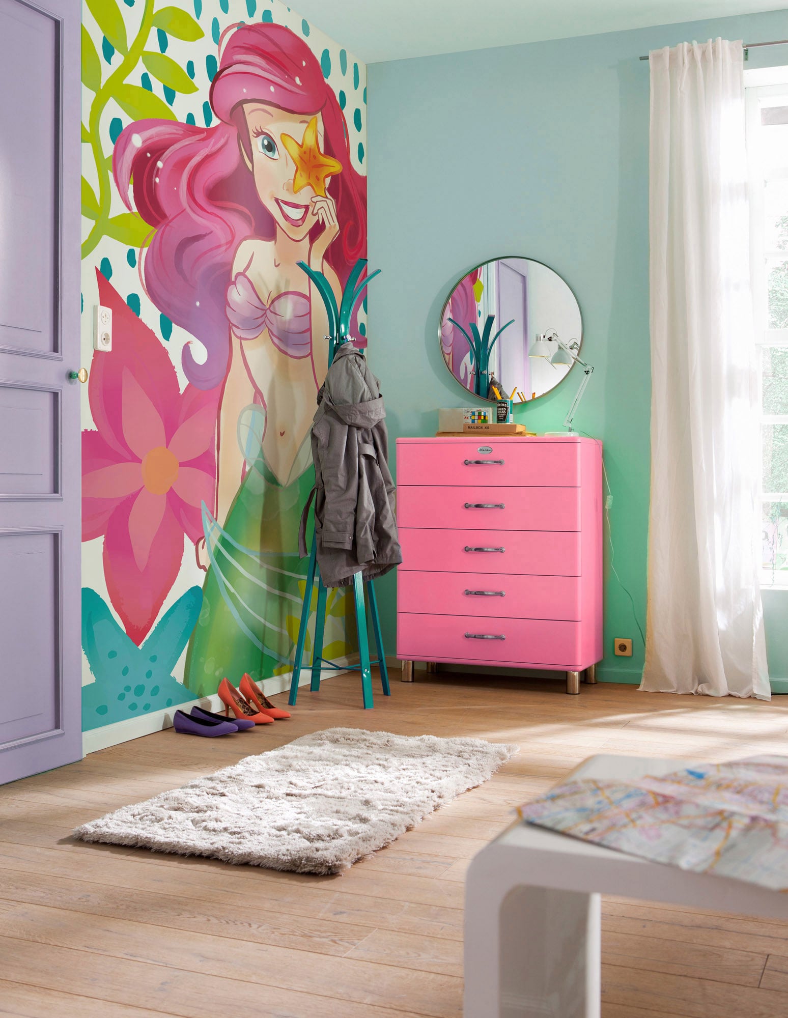 Komar Vliestapete »Digitaldruck Vlies - Ariel Seastar - Größe 150 x 280 cm«, bedruckt, Kinderzimmer