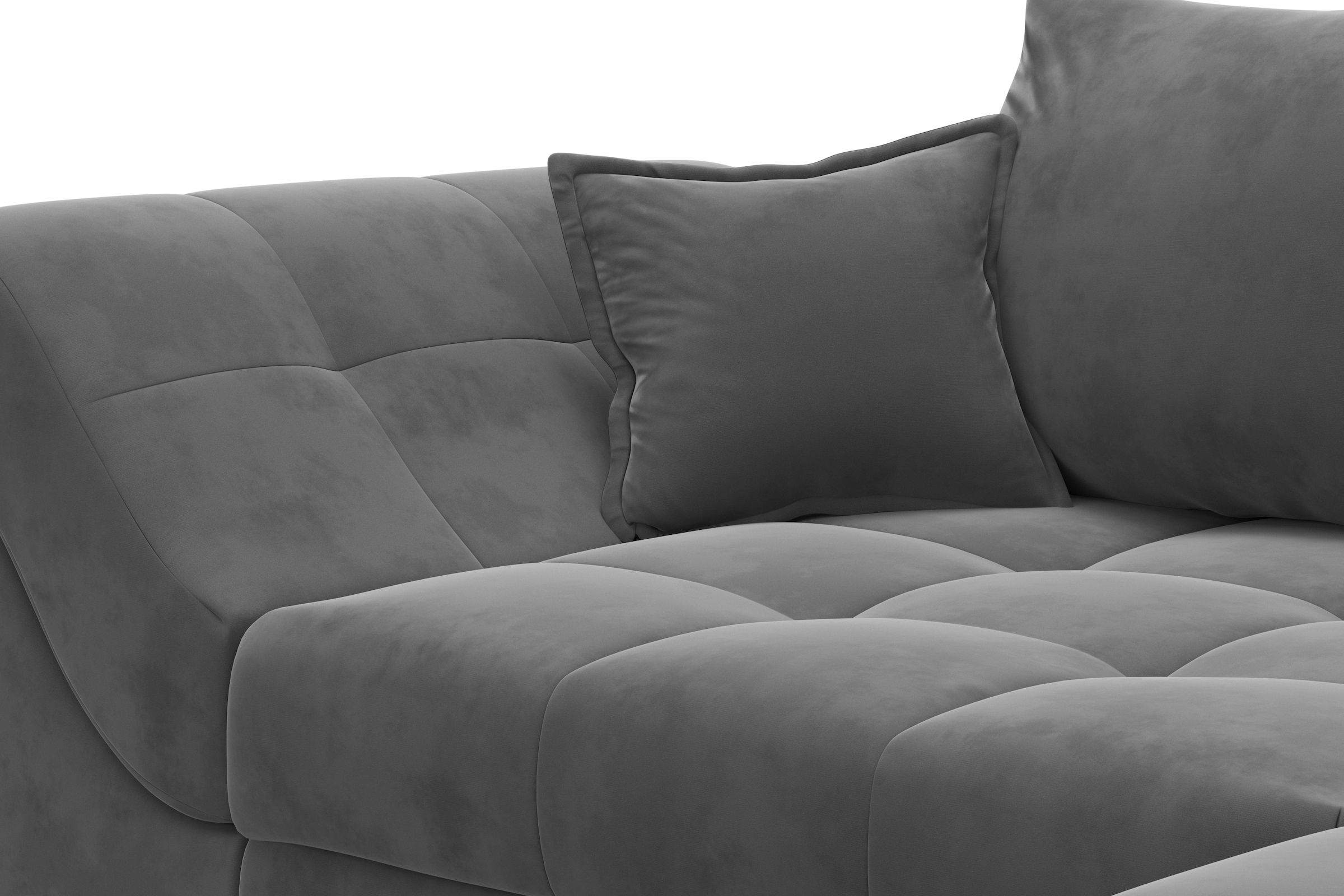 COLLECTION AB Ecksofa Joseli,  mit Zier- und Rückenkissen, komfortable Schanzen-Armlehne