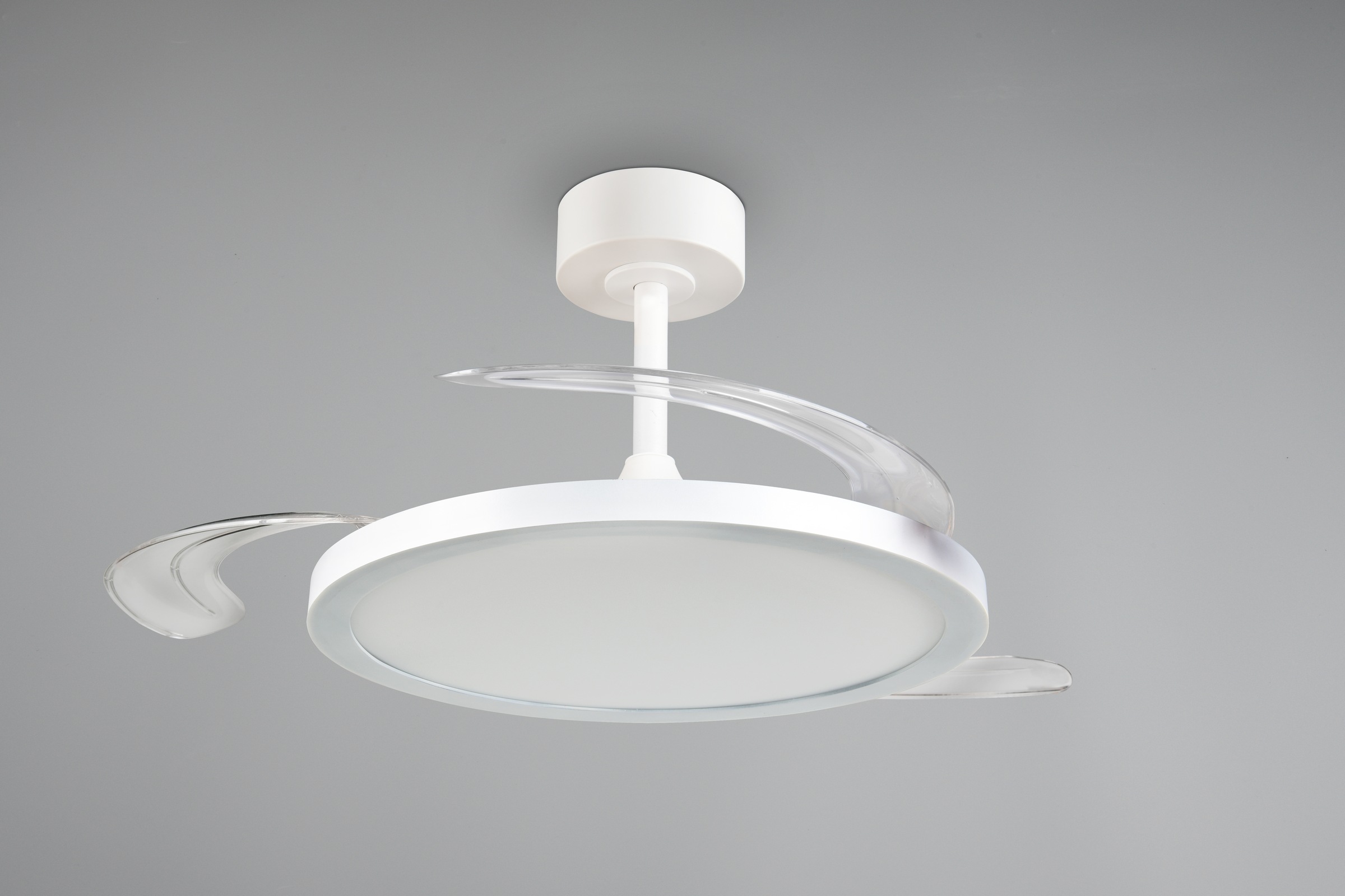 REALITY Leuchten LED Deckenleuchte »KASFJORD mit Ventilator, Deckenventilator mit Licht inklFernbedienung«, 1 flammig, Leuchtmittel LED-Board | LED fest integriert, 6 Geschwindigkeiten Timer Vor- & Rücklauf LED dimmbar CCT Nachtlicht