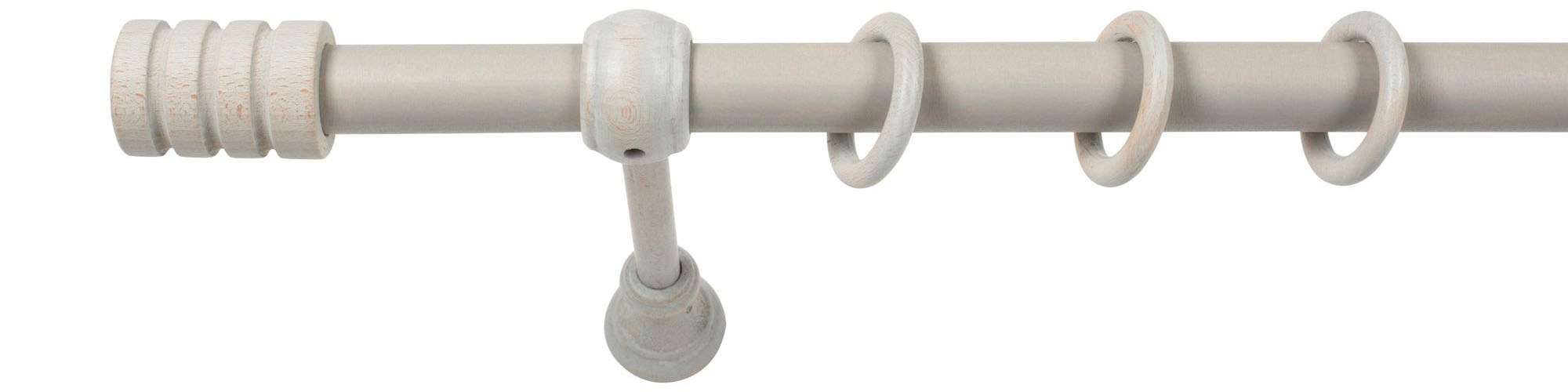 SN DECO GROUP Gardinenstange »Pisa«, 1 läufig-läufig, Fixmaß, 28 mm, Holz, verschiedene Längen und Farben, Komplettset