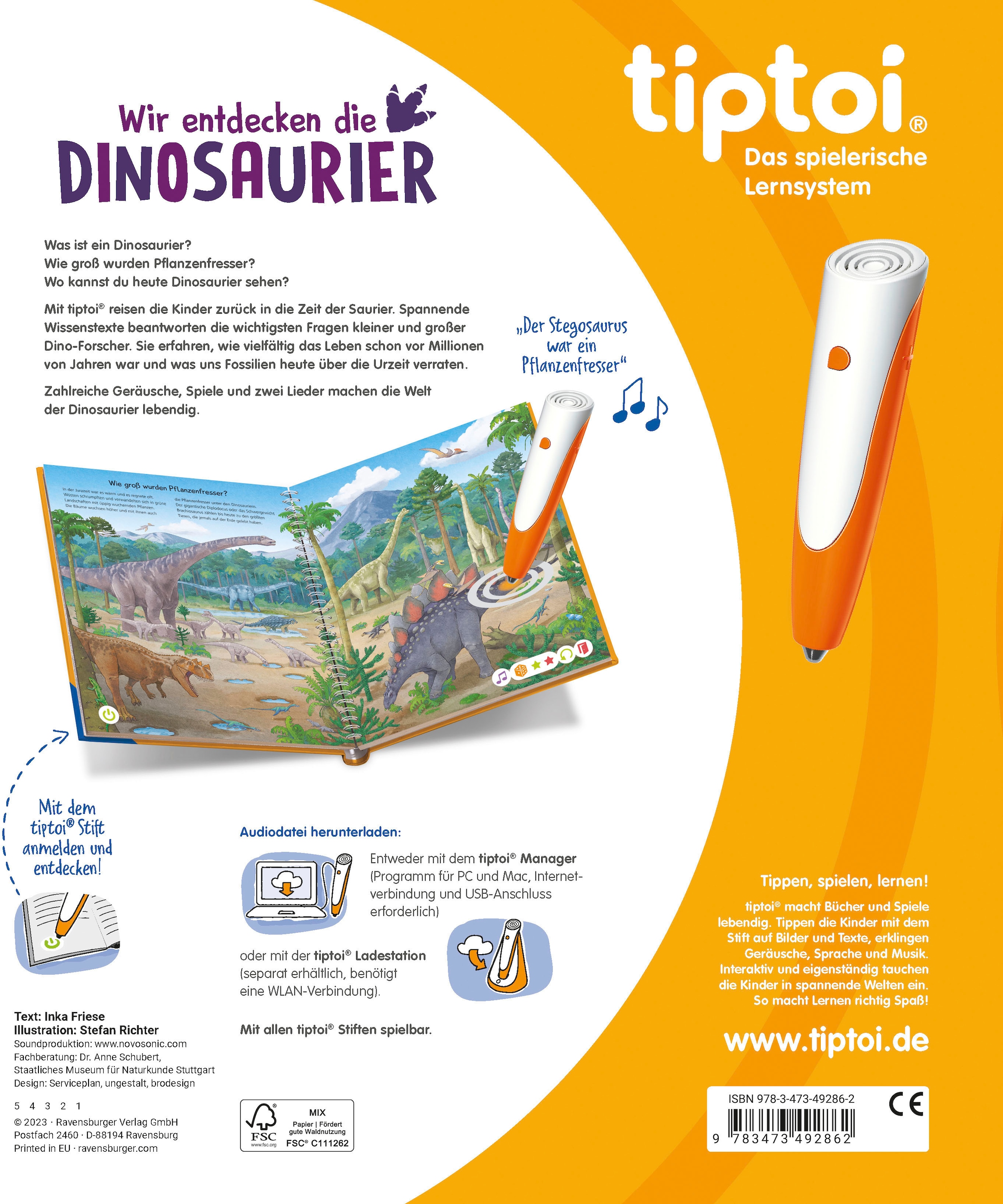 Ravensburger Buch »tiptoi® Wir entdecken die Dinosaurier«, Made in Germany