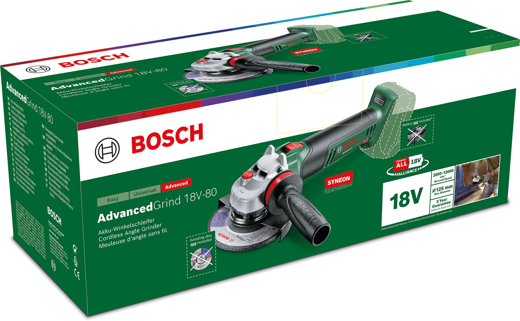 Bosch Home & Garden Akku-Winkelschleifer »AdvancedGrind 18V-80 - solo« ohne Akku und Ladegerät