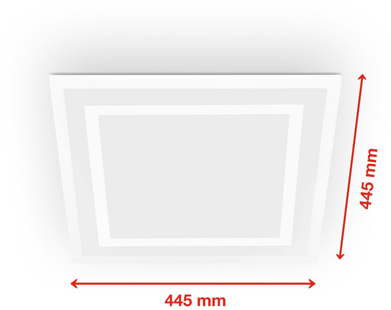 Telefunken LED Panel »318806TF FRAMELIGHT«, Leuchtmittel LED-Board | LED fest integriert, Deckenleuchte Panel CCT RGB Beleuchtung Framelight 24W 2400lm, 44,5 cm