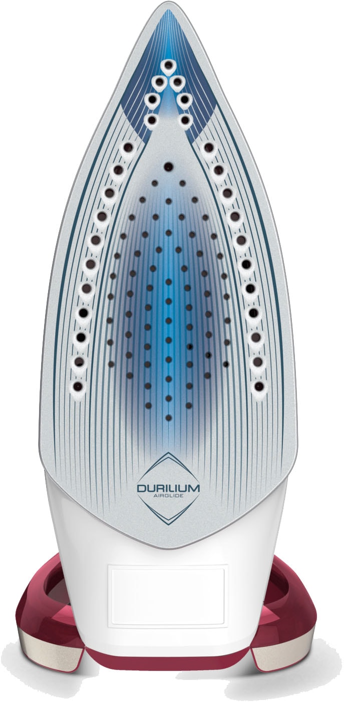 Tefal Dampfbügeleisen »Ultragliss Plus, 2800 Watt, Dampfstoß: 250 g/Min., kurze Aufheizzeit,«, 2800 W, Eco Mode, kratzfeste Bügelsohle, dunkelrot/silber, FV6810