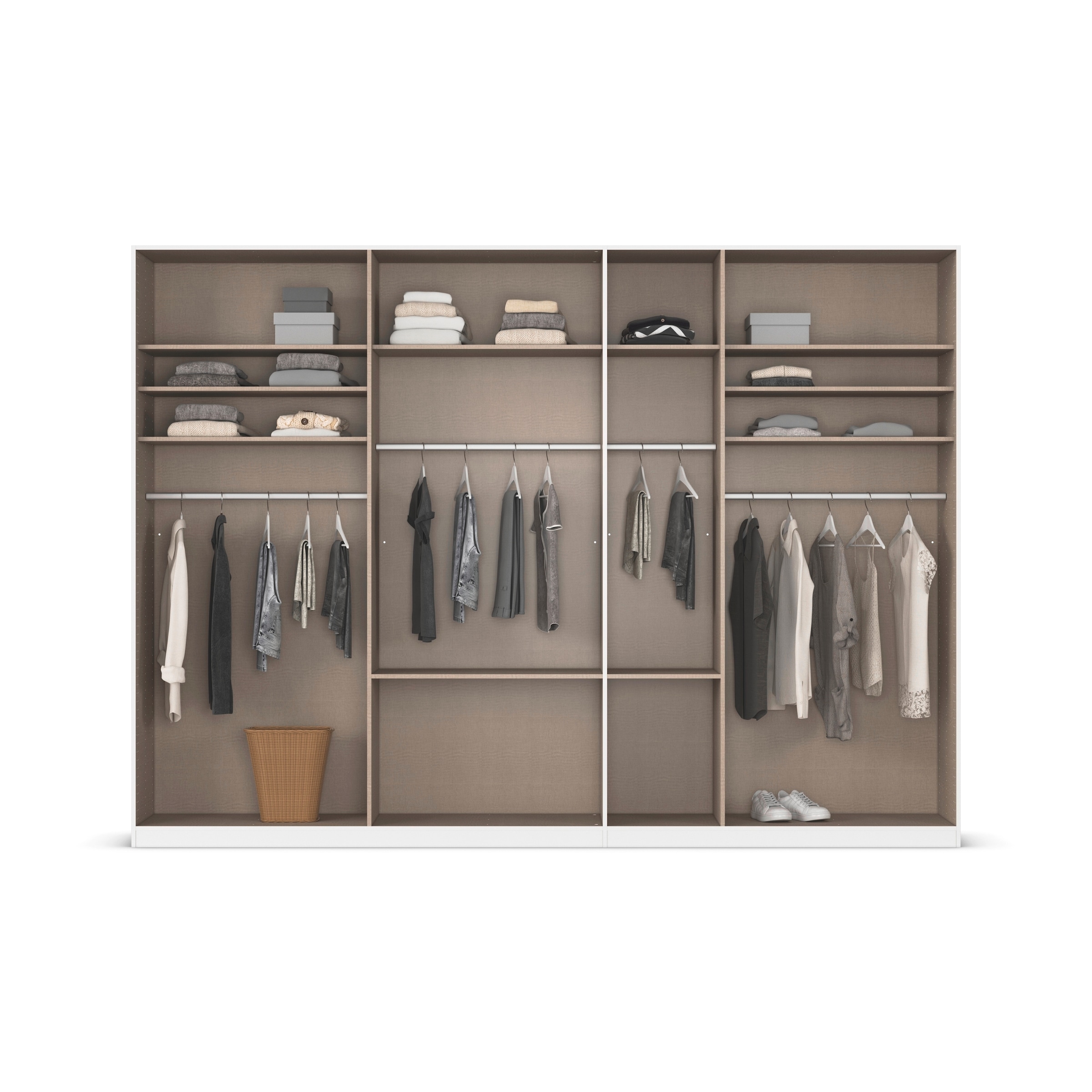 rauch Drehtürenschrank »Kleiderschrank Kleiderschränke Schrank Garderobe AGORDO mit Glasfront«, mit Außenschubkästen, in 6 Breiten und 2 Höhen MADE IN GERMANY