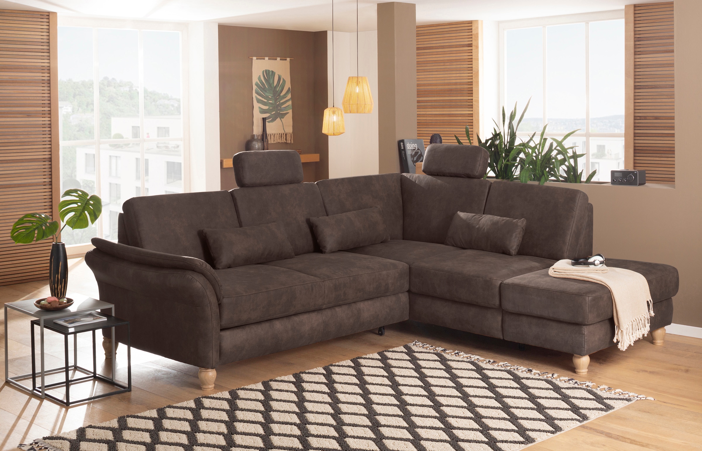 Home affaire Ecksofa »Palace L-Form« incl. Sitztiefenverstellung, wahlweise günstig online kaufen