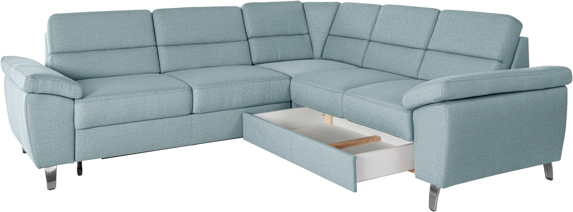 sit&more Ecksofa »Sorano L-Form«, wahlweise mit Bett- und Relaxfunktion, inkl. Bettkasten