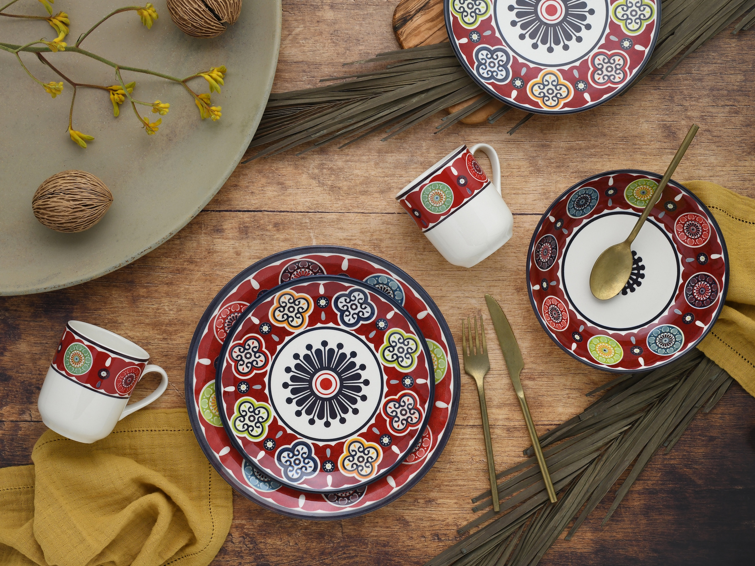 CreaTable Kombiservice »Sumaya, Kombi-Service 16-tlg« Mandala Motive