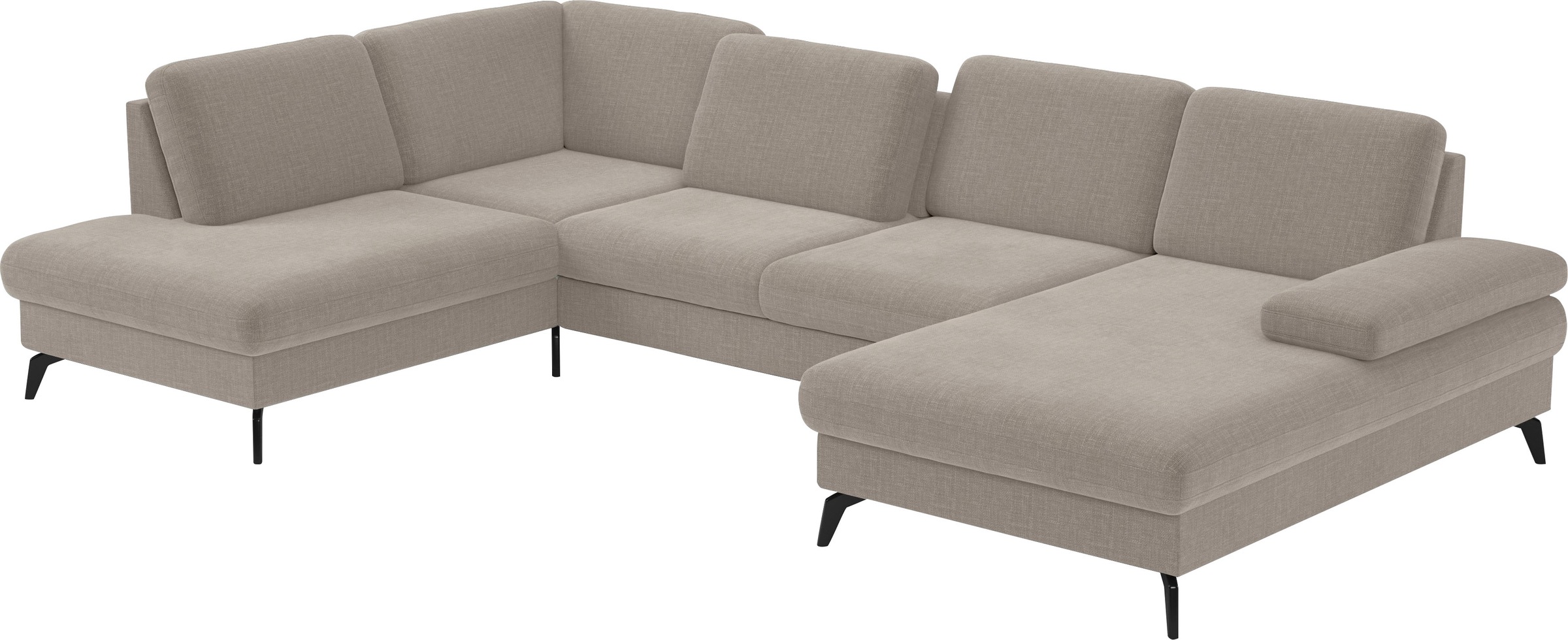 sit&more Wohnlandschaft »Morris U-Form, inkl. Sitztiefenverstellung«, wahlweise mit Armteilverstellung, Bettfunktion & Bettkasten