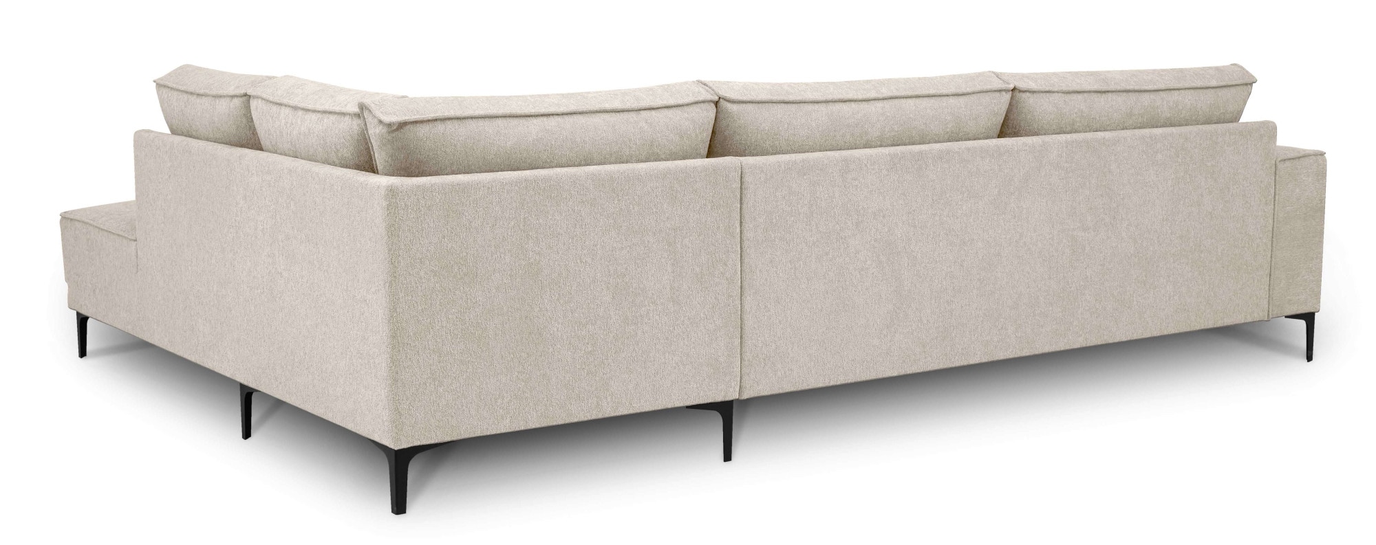 OTTO home Ecksofa »OLAND Bouclé L-Form, B: 289 cm, Skandi-Design« Struktur, Flachgewebe, Luxus-Microfaser, Boucle