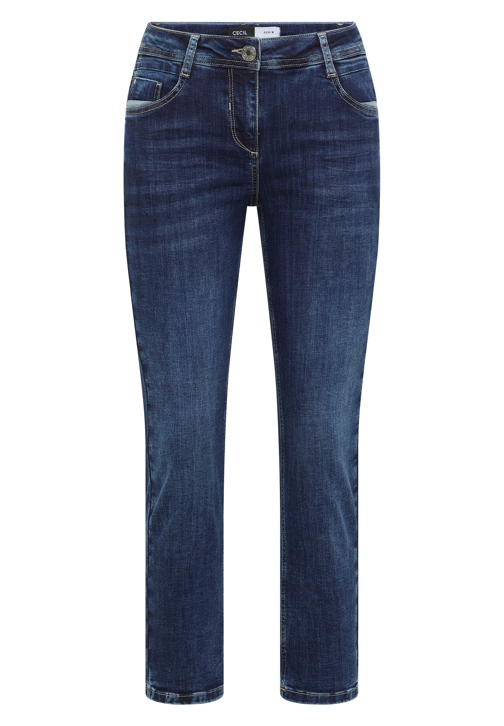 Cecil Slim-fit-Jeans »Style Scarlett« mit Reißverschluss, Stretchanteil, ideal für warme Tage