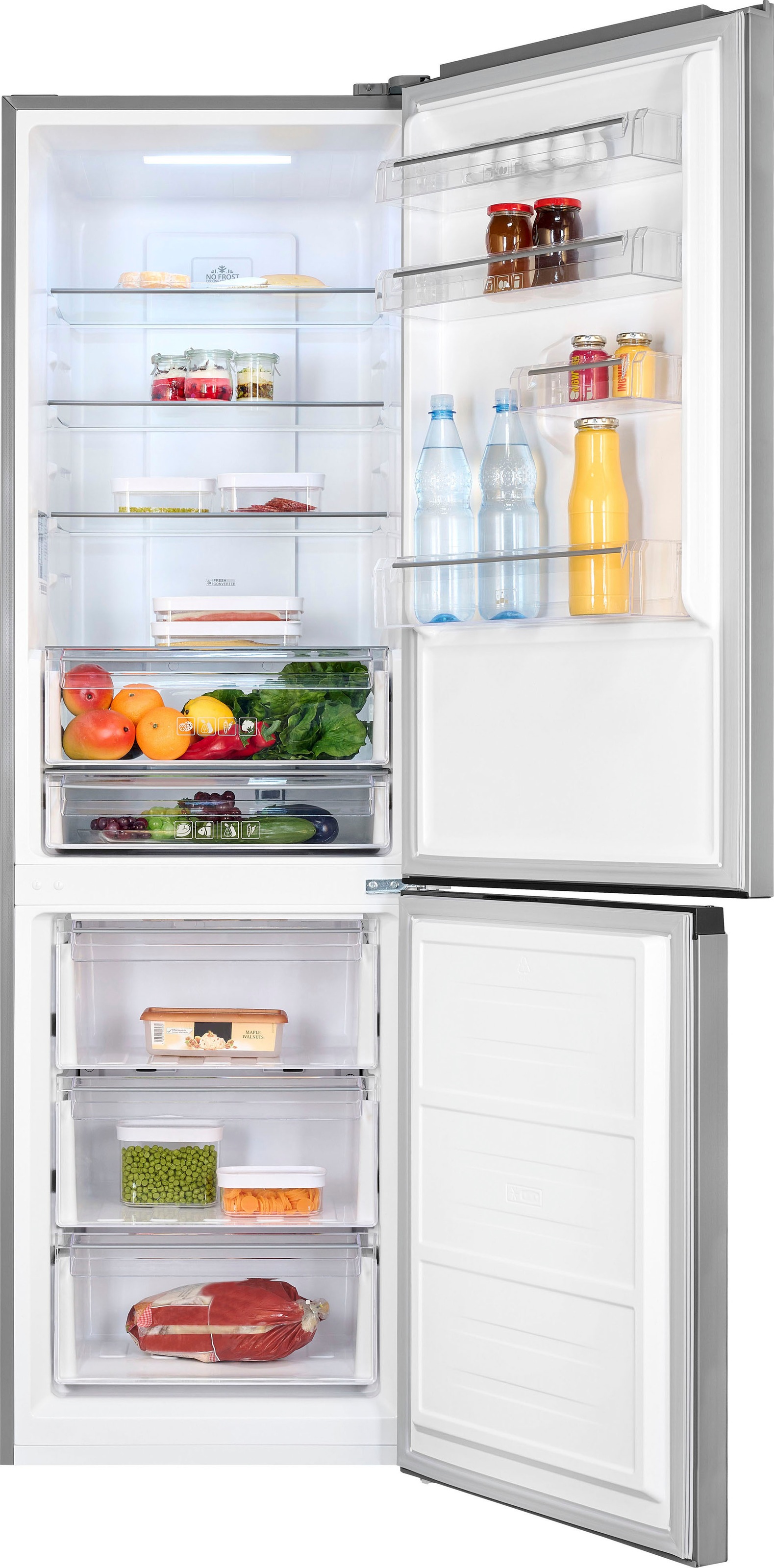 exquisit Kühl-/Gefrierkombination »KGC350-105-NF-040C«, Energieeffizienzklasse C, 347 L Volumen, Total NoFrost, Display