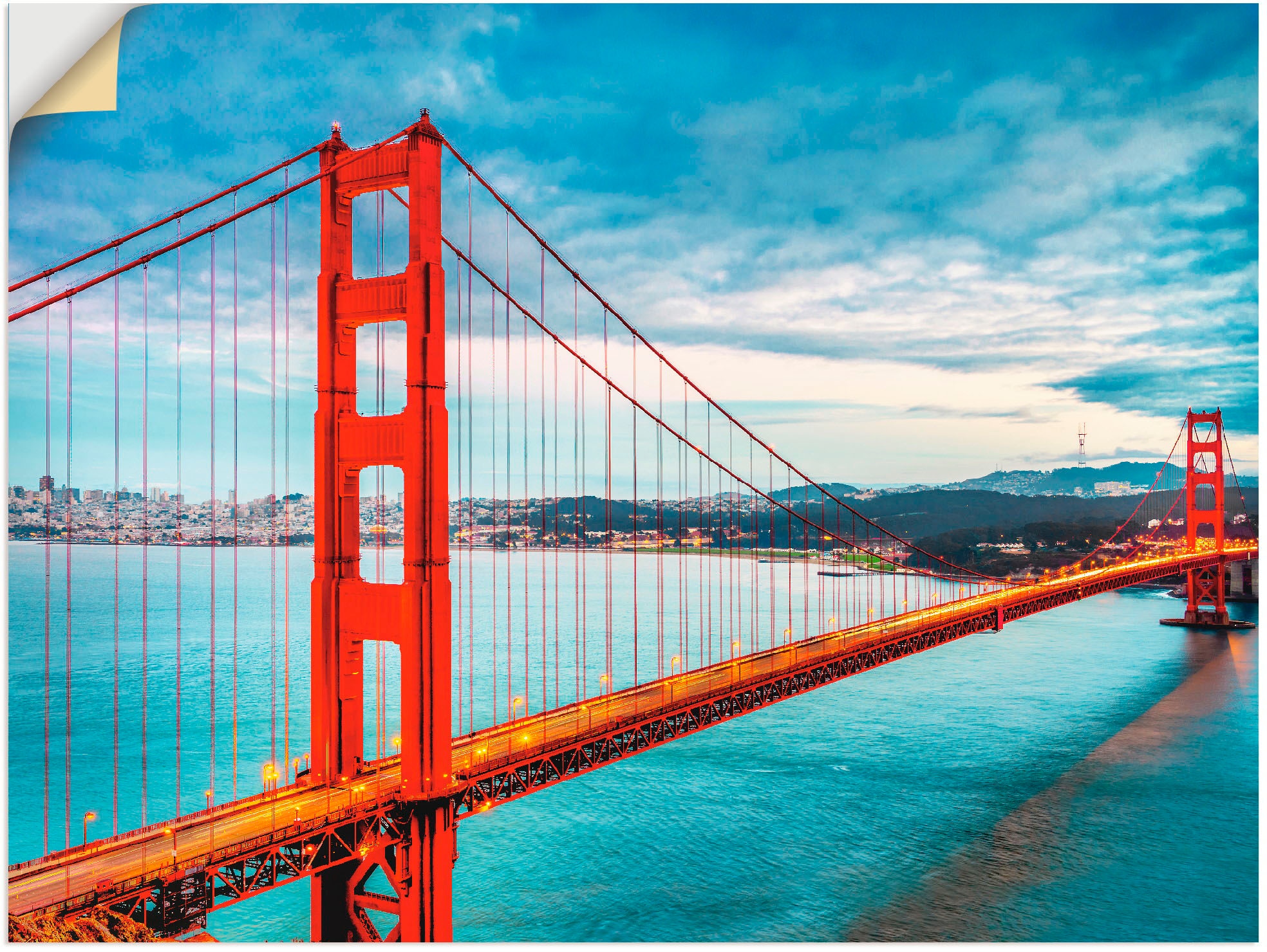 Artland Wandbild "Golden Gate Bridge", Brücken, (1 St.), als Alubild, Outdo günstig online kaufen