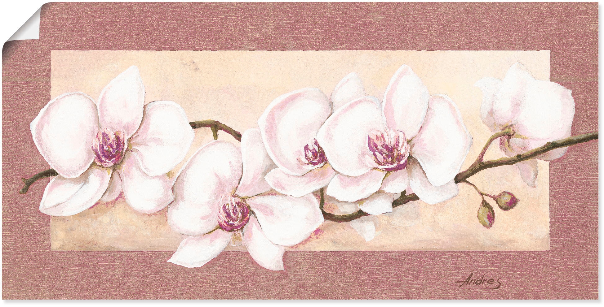 Artland Wandbild »Orchideenzweig_in Beerentönen«, Blumen, (1 St.), als Alubild,... kaufen