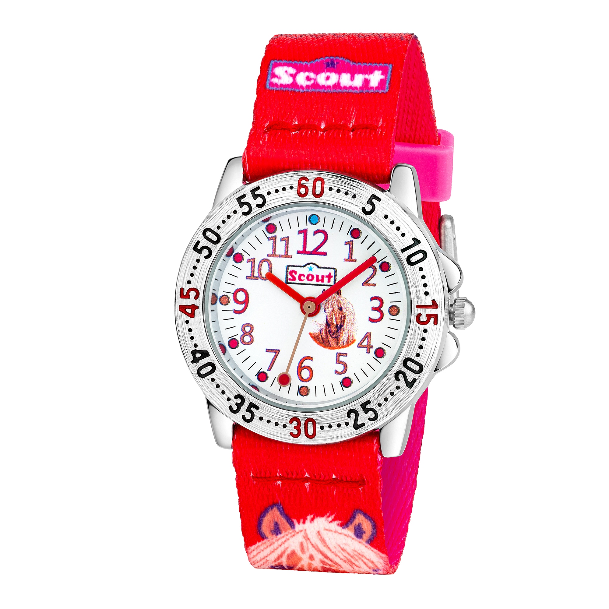 Scout Quarzuhr »Achtion Girls, 280378071, Pferdeuhr« Armbanduhr, Kinderuhr, Lernuhr,Geschenkidee, Schulanfang,Mädchen,Pferd