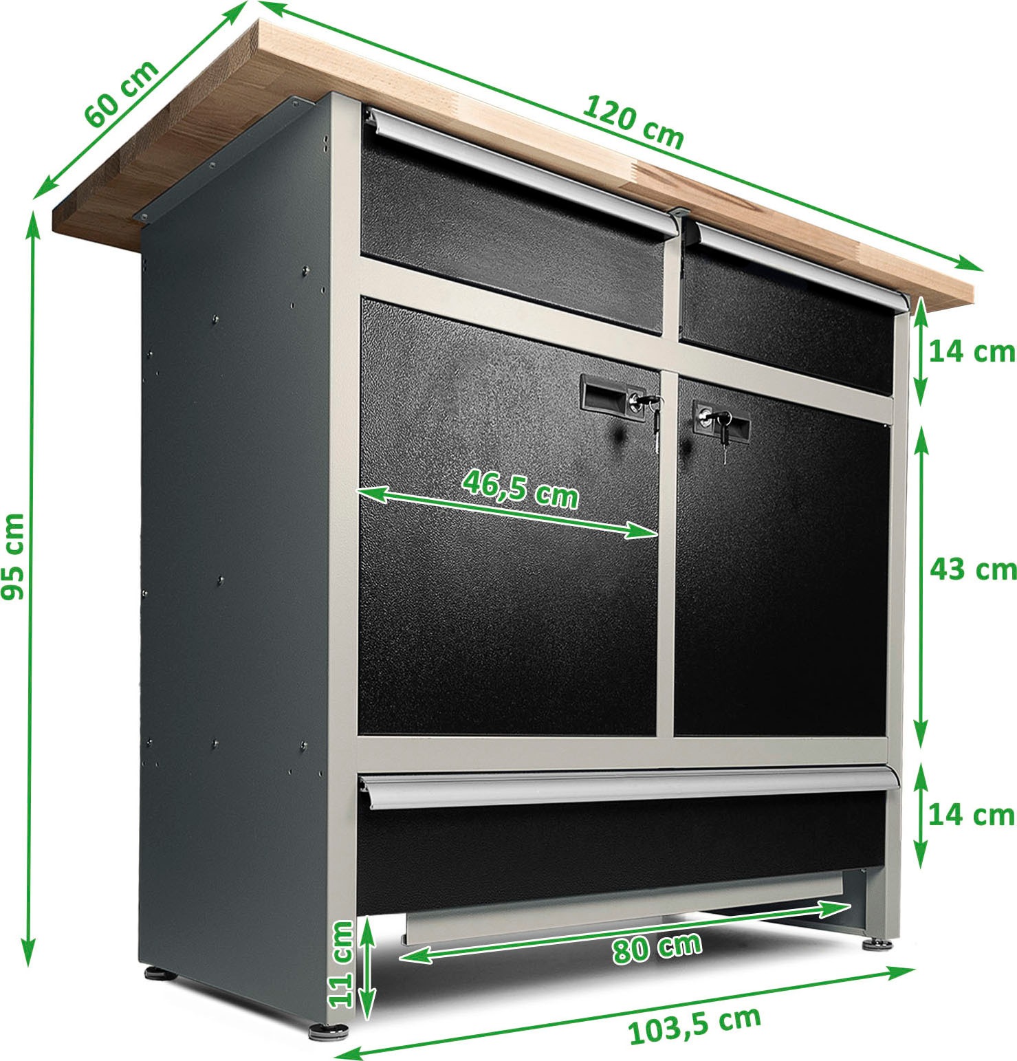 ONDIS24 Werkbank »PRO Oskar«, BxTxH: 120x60x95 cm