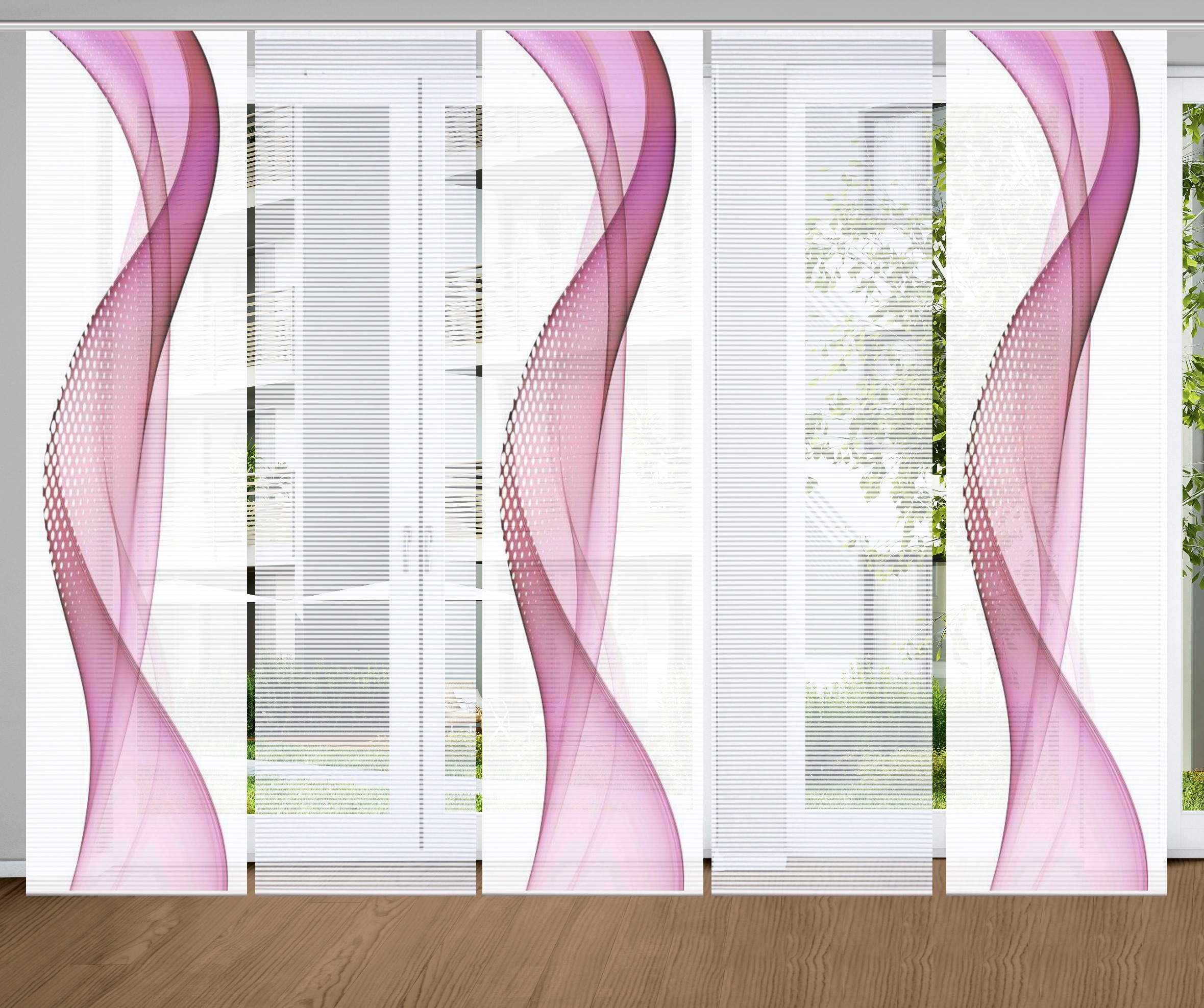 HOME in green Schiebegardine »NEVOLA« Paneelwagen 5 Stk. tlg. SET DIGITALDR günstig online kaufen