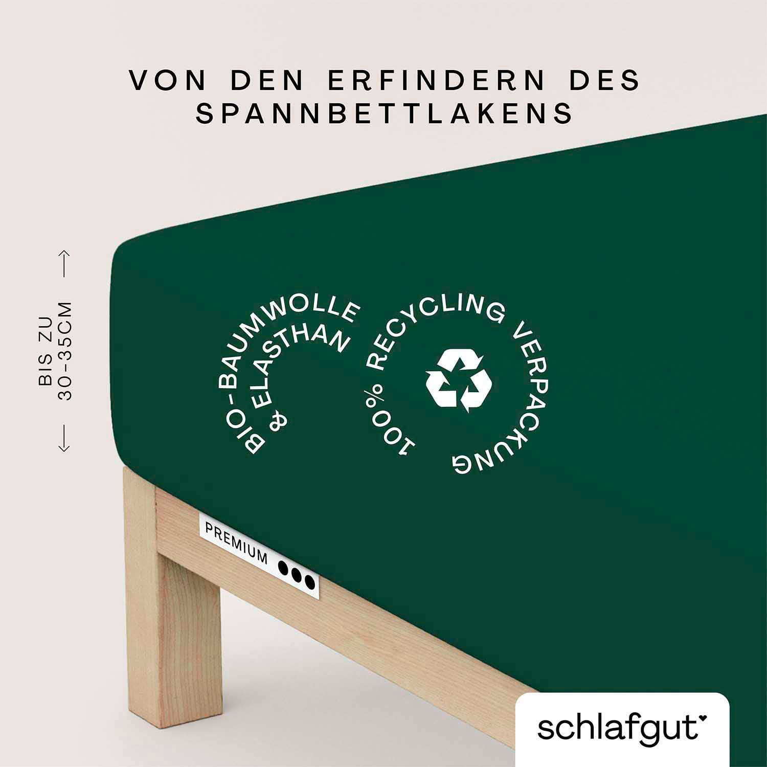 Schlafgut Spannbettlaken »Premium«, Zero Waste Verpackung, PREMIUM Qualität günstig online kaufen
