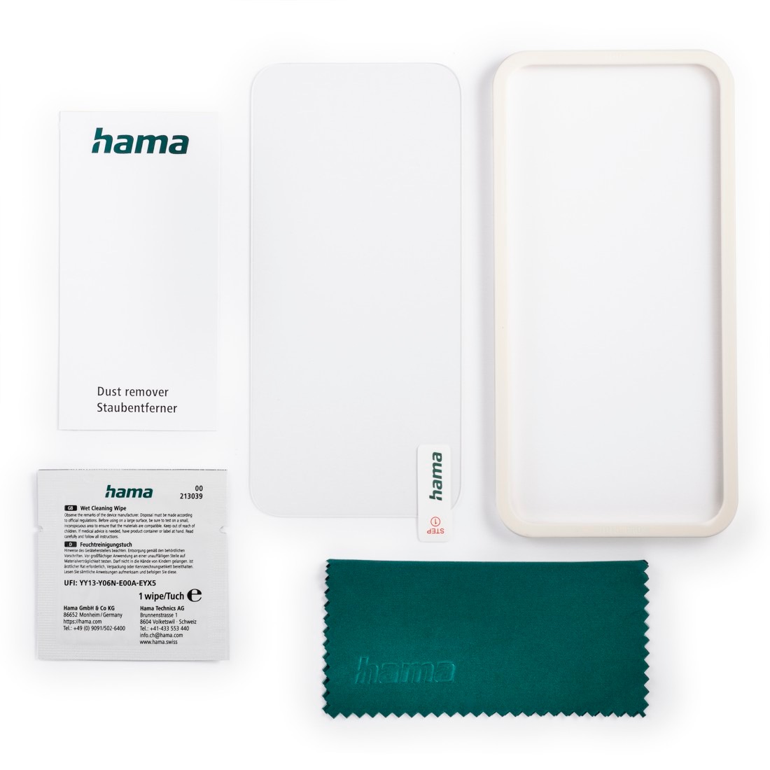 Hama Displayschutzglas »Displayschutz für iPhone 15 Plus (Panzerglas, ultraklar, Montagehilfe)«, für iPhone 15 Plus