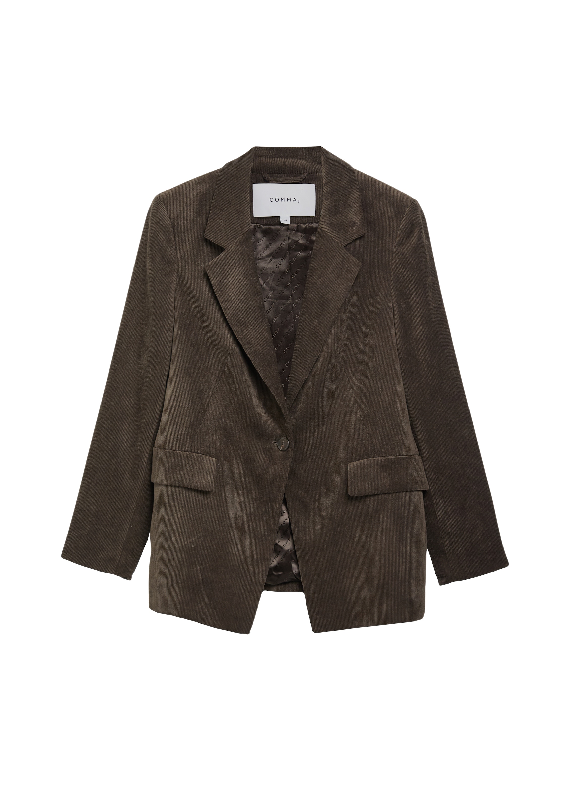 Comma Jackenblazer Cordblazer, Pattentaschen, mit Elasthan